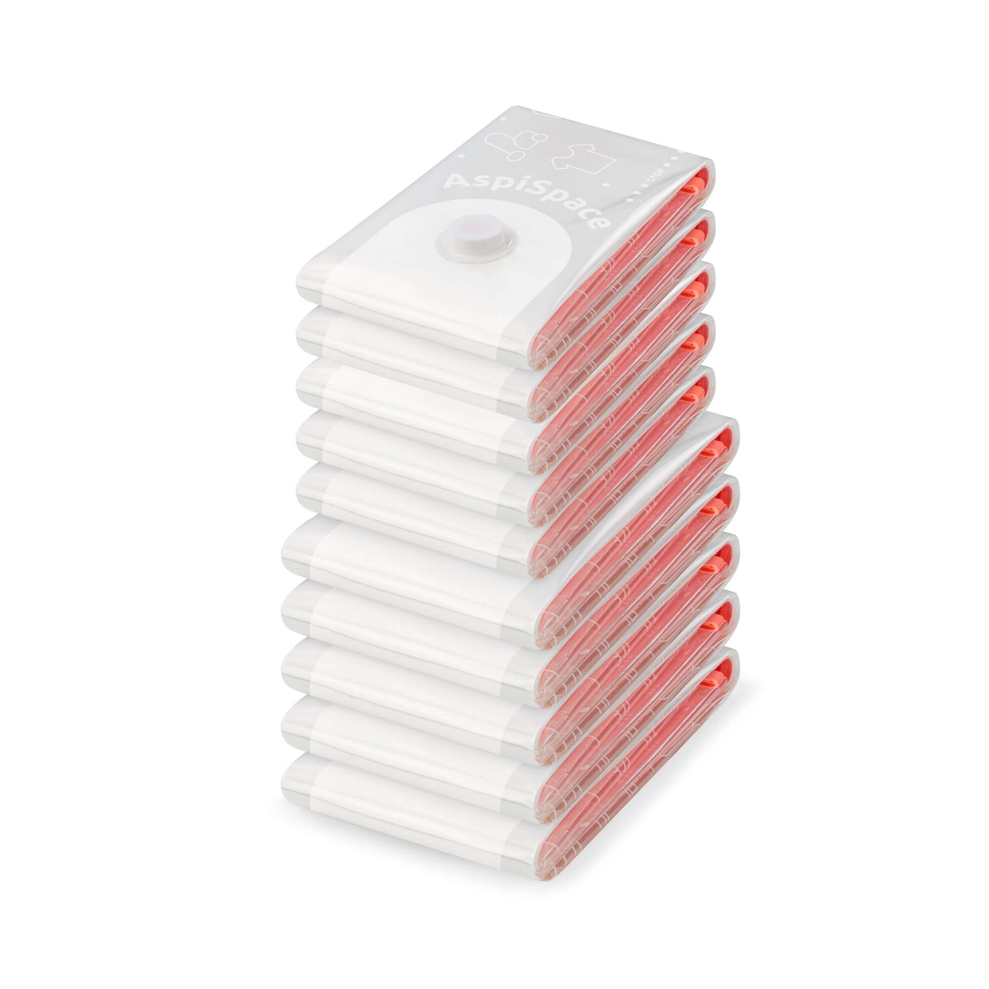 Lot de 10 sacs de rangement sous vide 5  M + 5 L AspiSpace