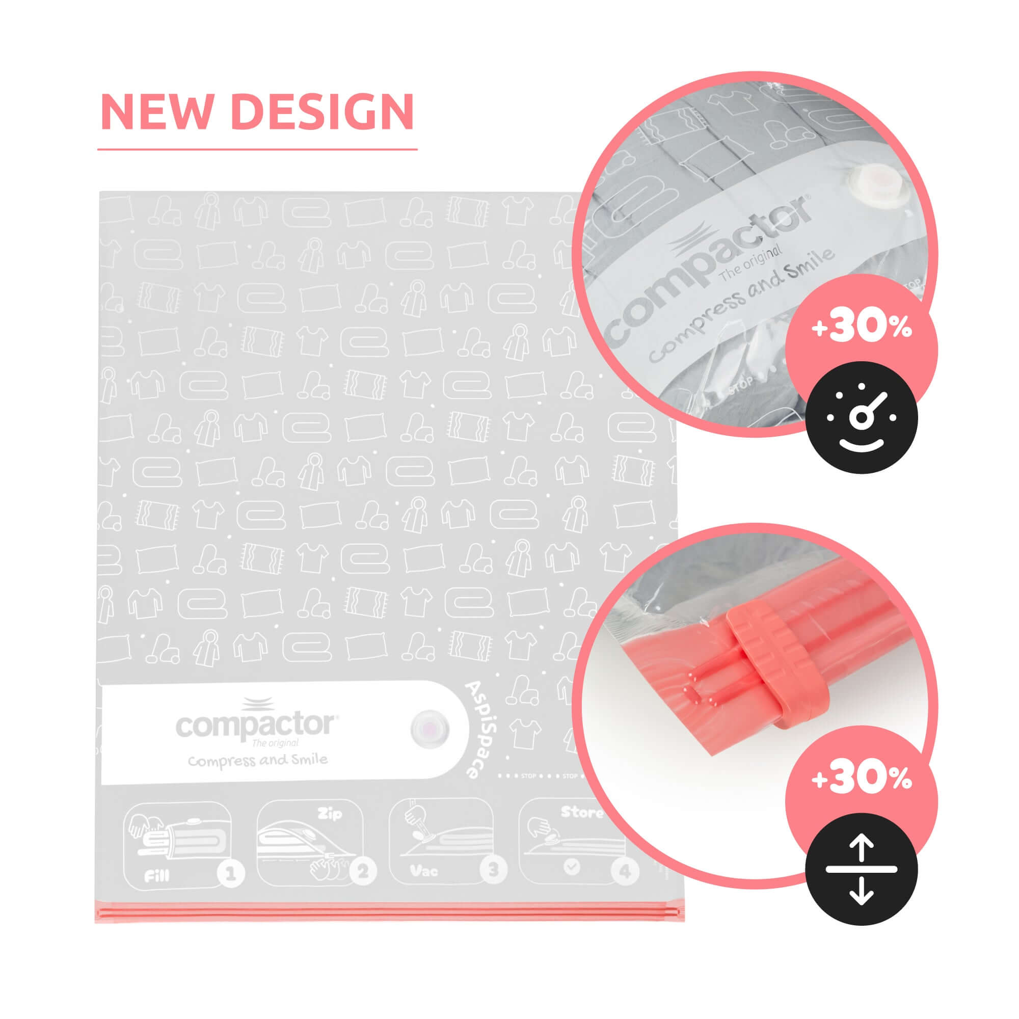 Lot de 3 sacs sous vide AspiSpace