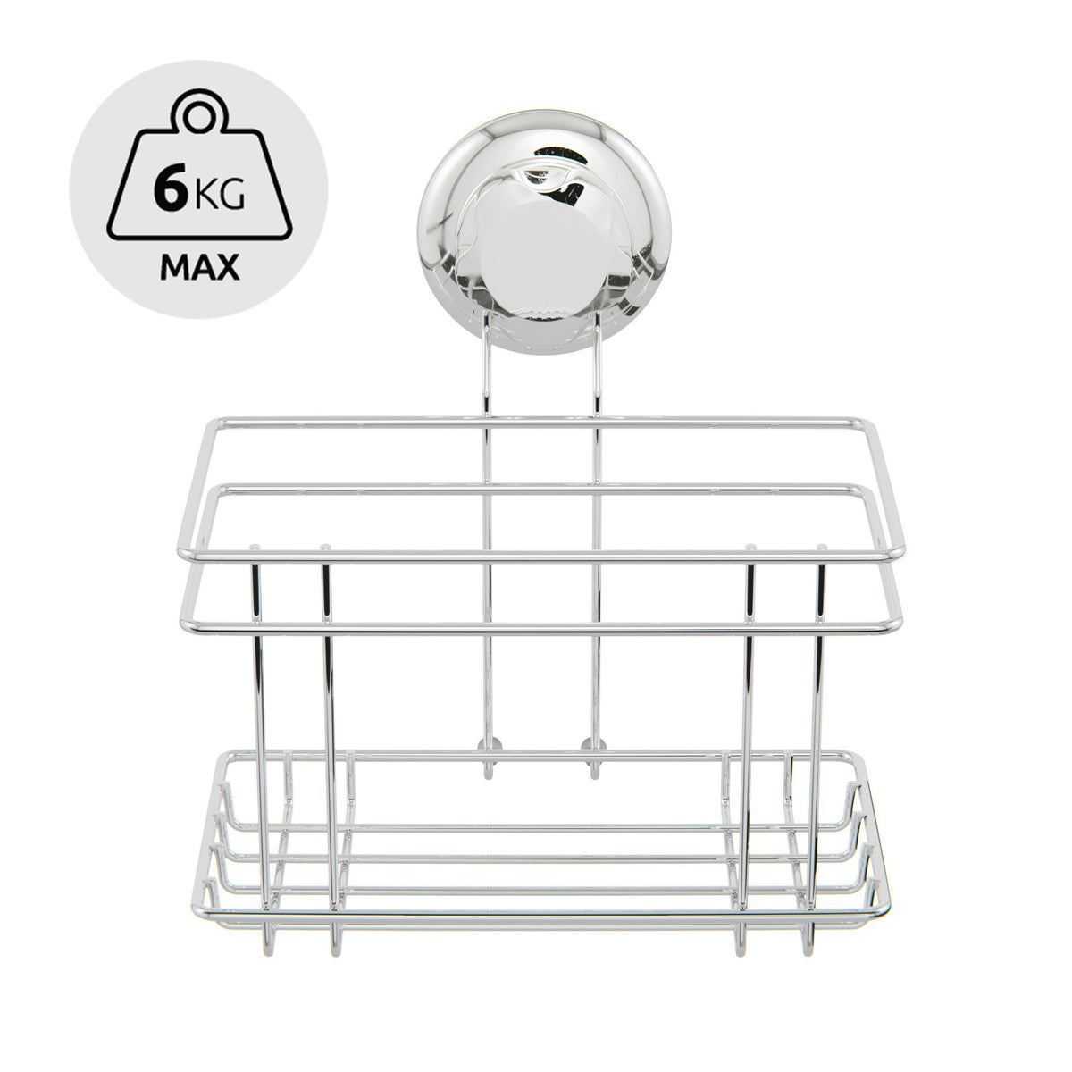 Cestino portaoggetti da parete con ventosa Bestlock cromato