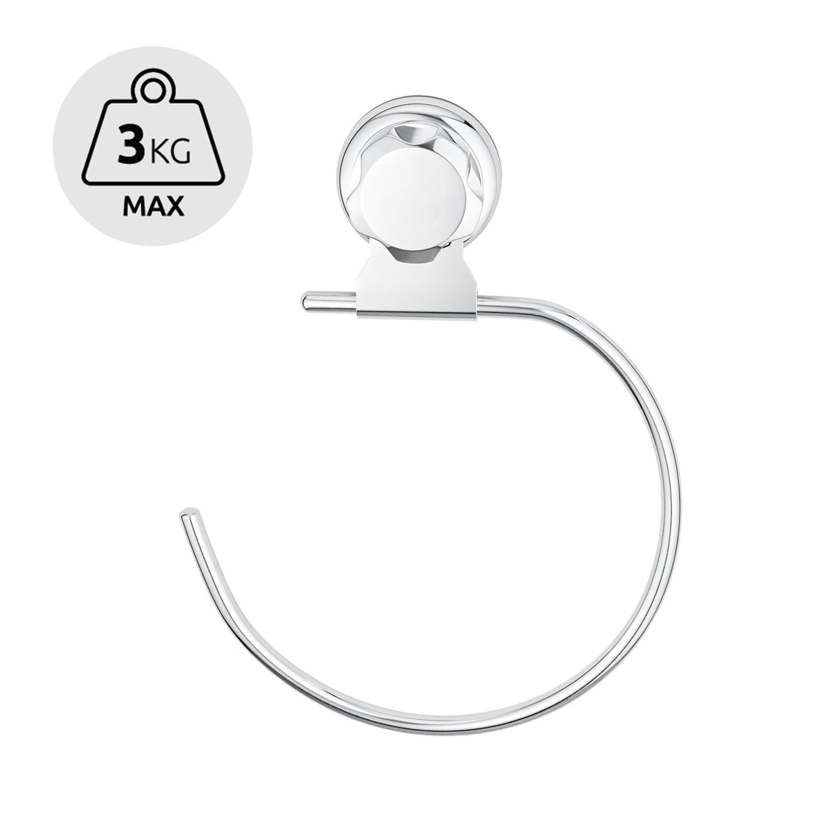 Bestlock chrome suction towel ring