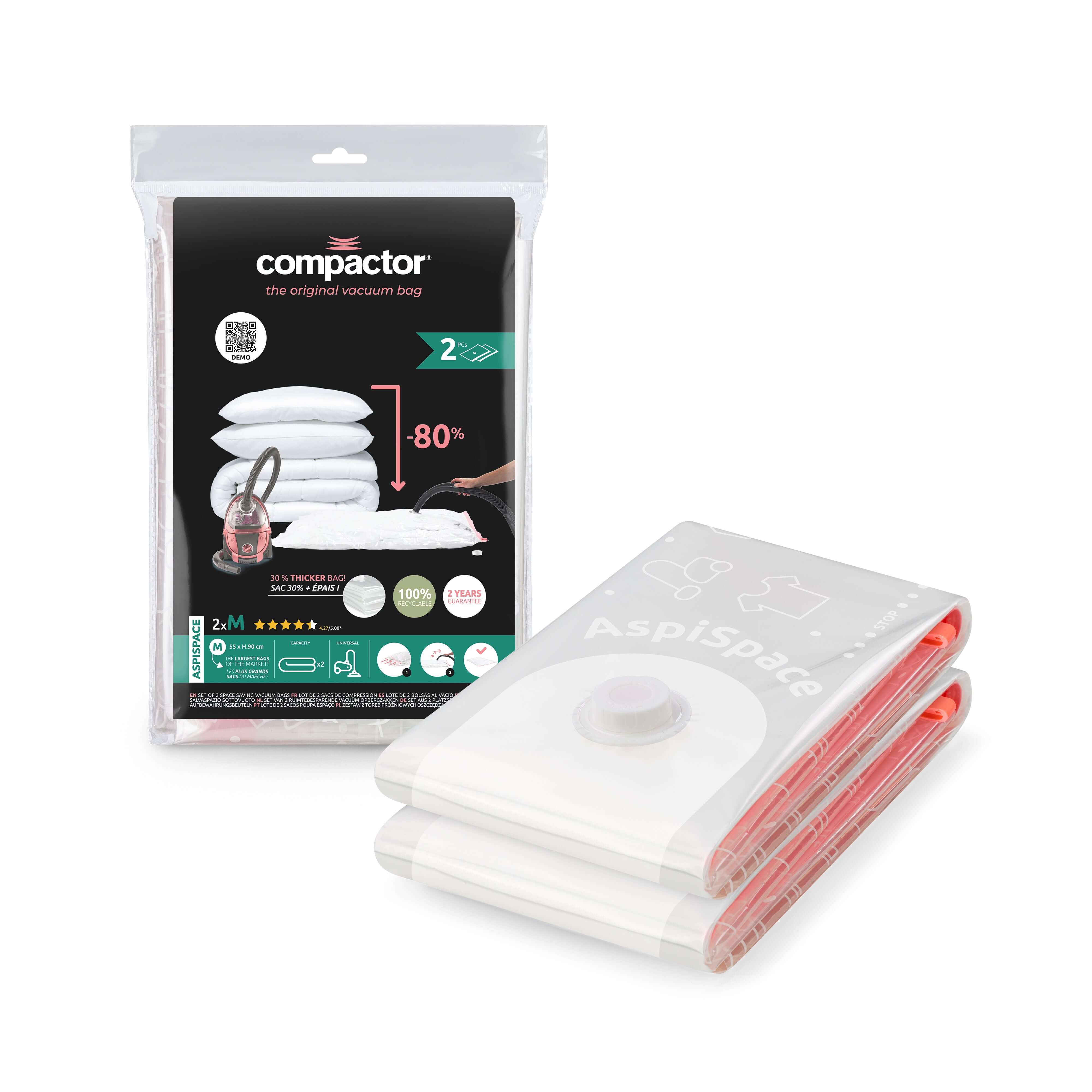 Juego de 2 bolsas de vacío AspiSpace