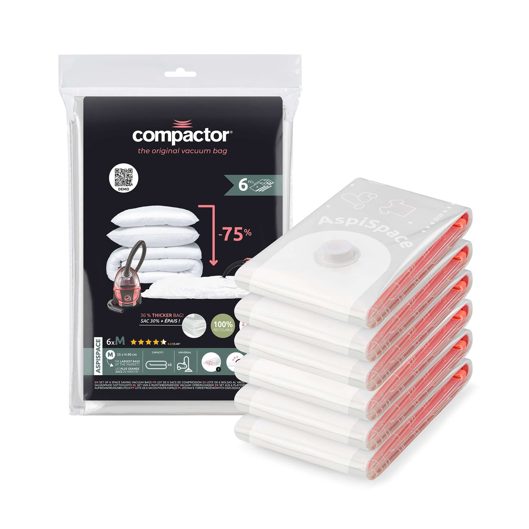 Juego de 6 bolsas de vacío AspiSpace