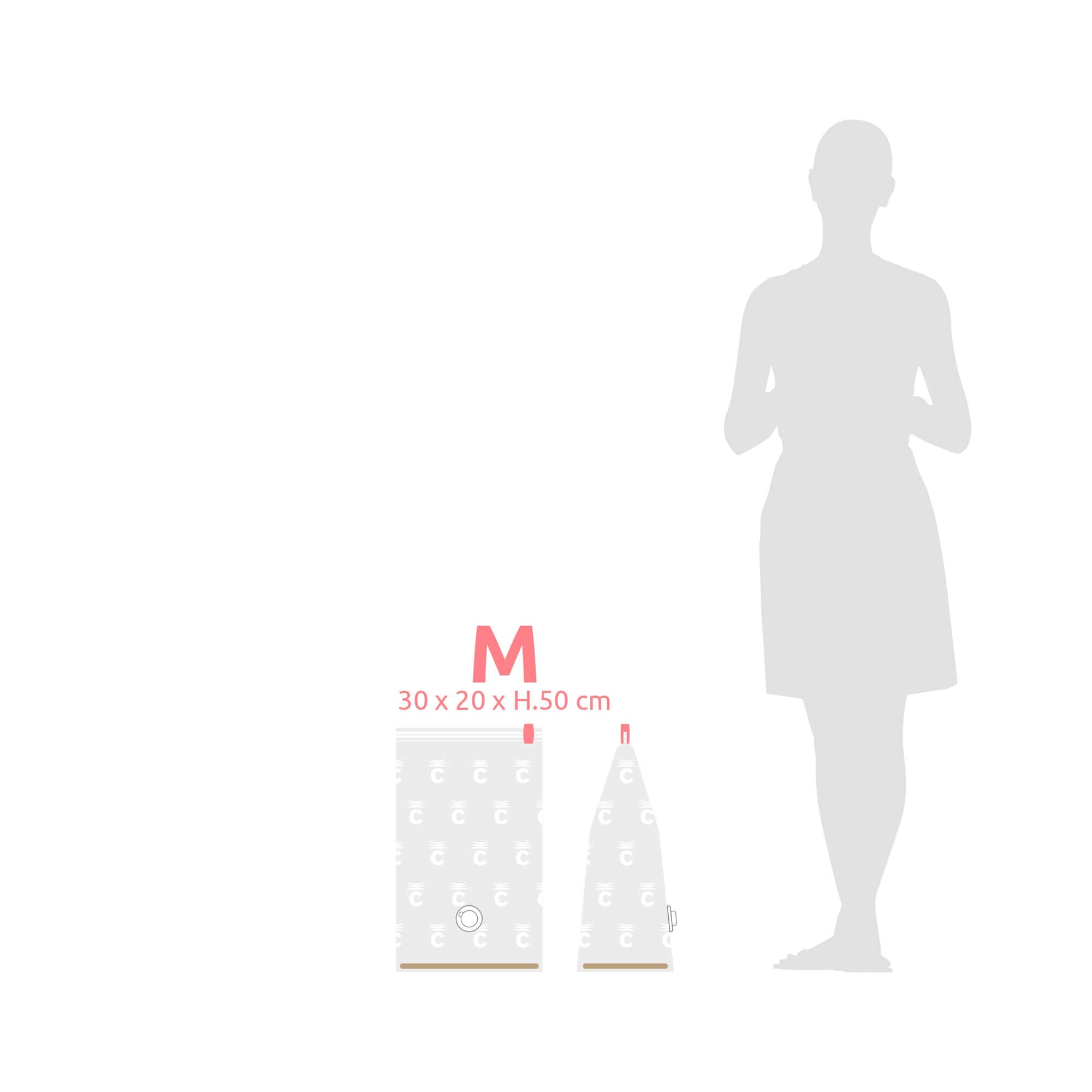 Lot de 6 sacs de rangement sous vide M Compact Express