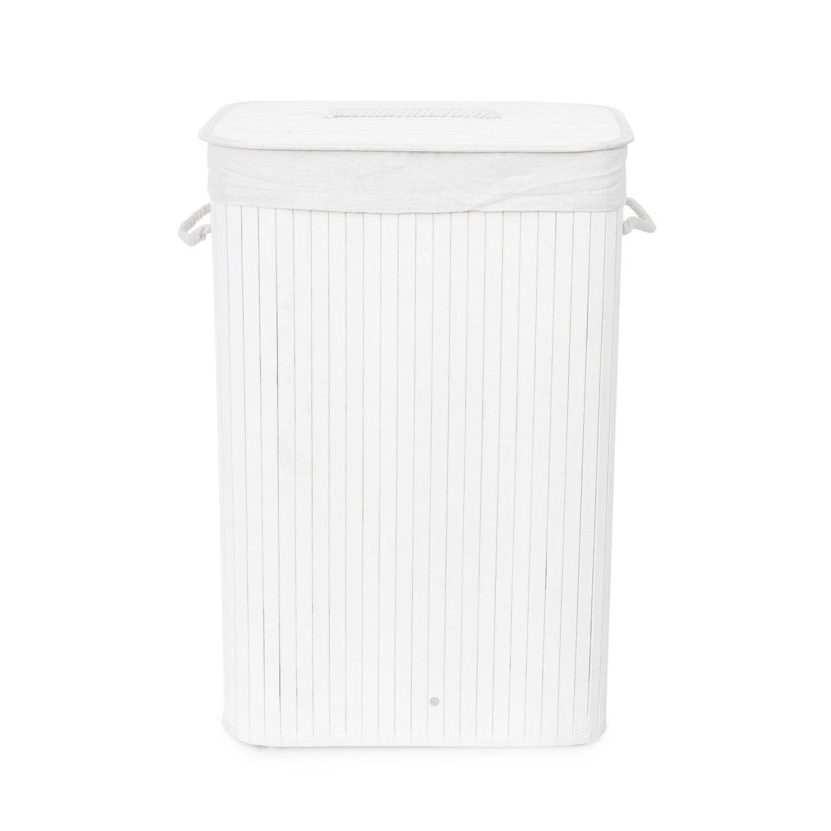 Panier à linge bambou blanc