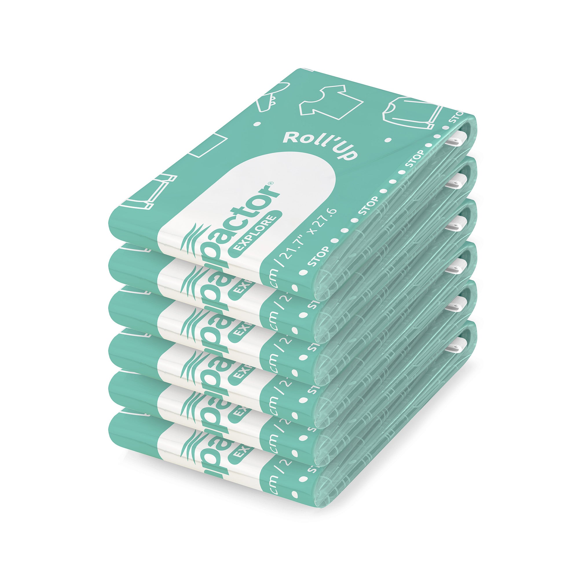 Juego de 6 bolsas de vacío enrollables para viaje