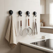 Bestlock Black Juego de 4 ganchos de succión Bestlock Black negros