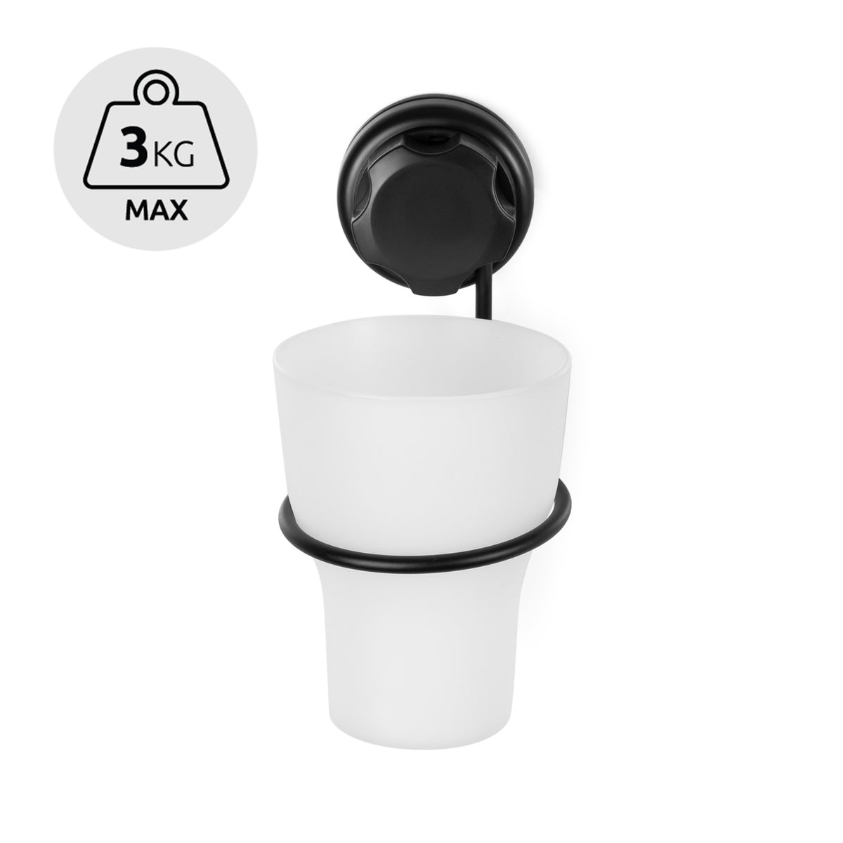 Porta spazzolini da denti con ventosa Bestlock Black nero