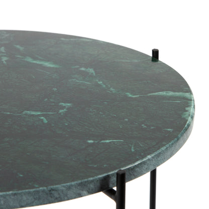 Agneta Table d'appoint en marbre et métal verte