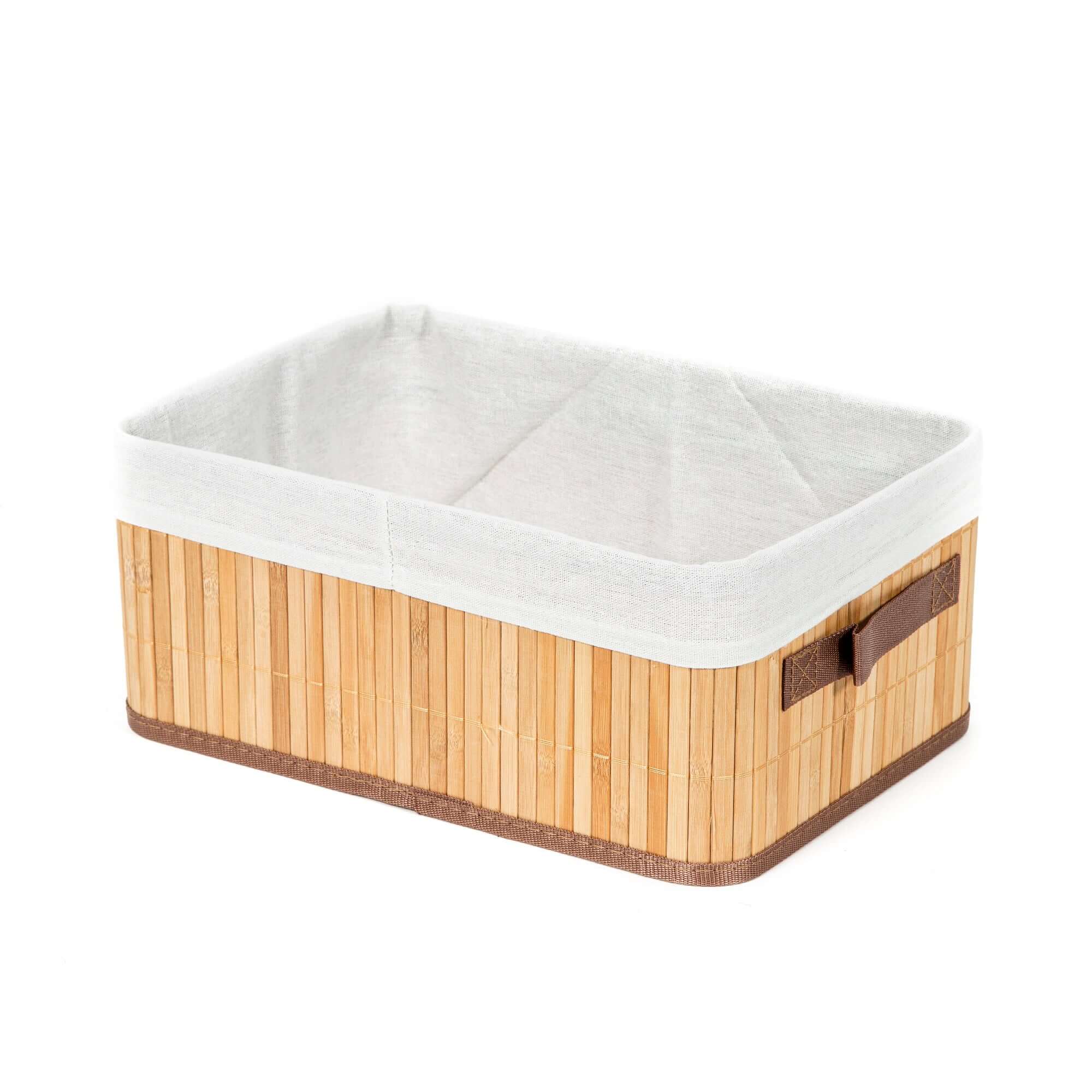 Panier de rangement pliable en bambou