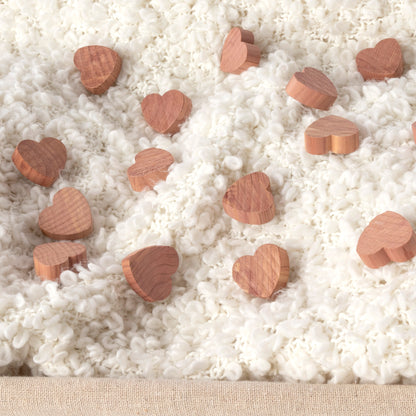 Conjunto de 15 corazones antipolillas en cedro natural de Oregón