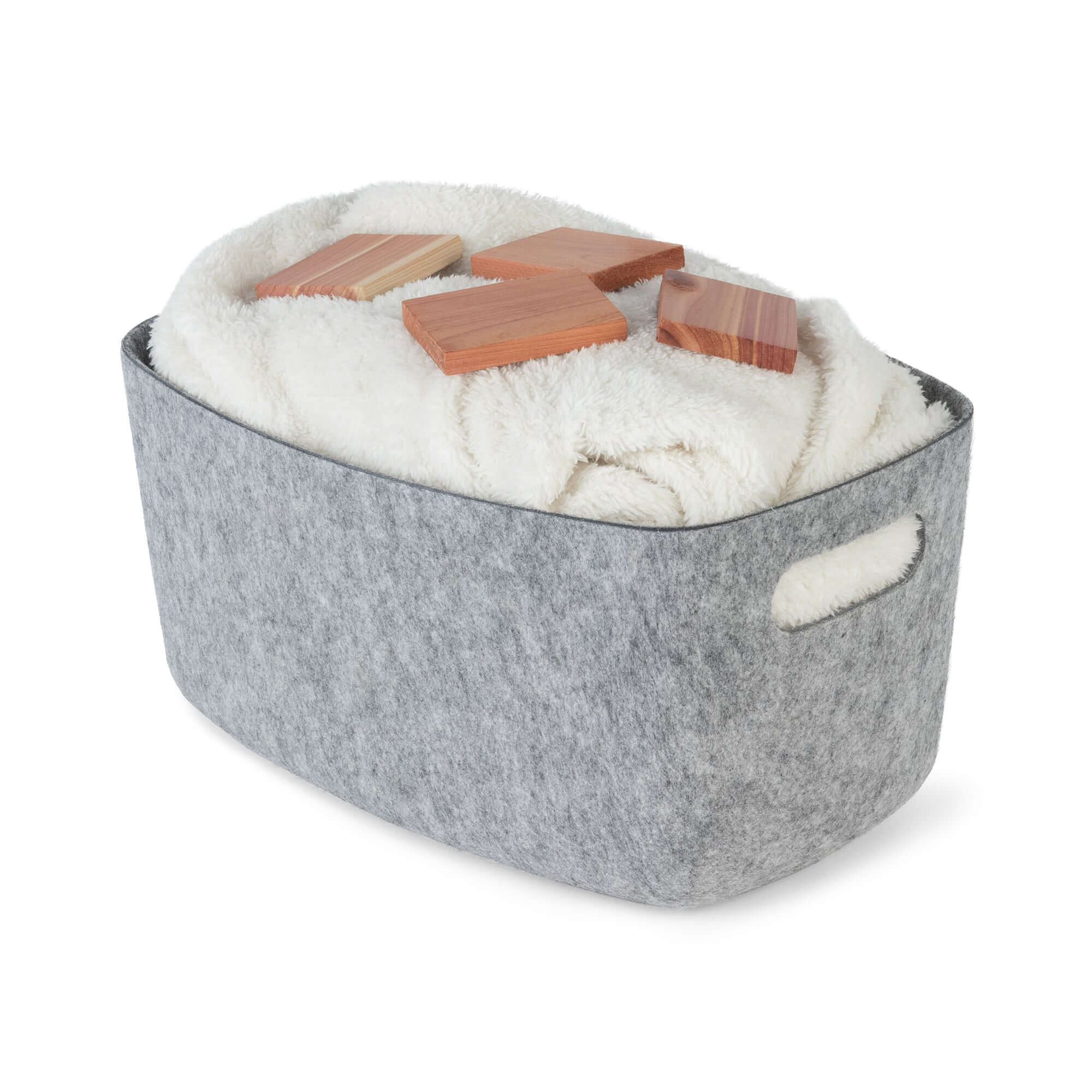 Juego de 4 platos antipolillas en cedro natural de Oregón