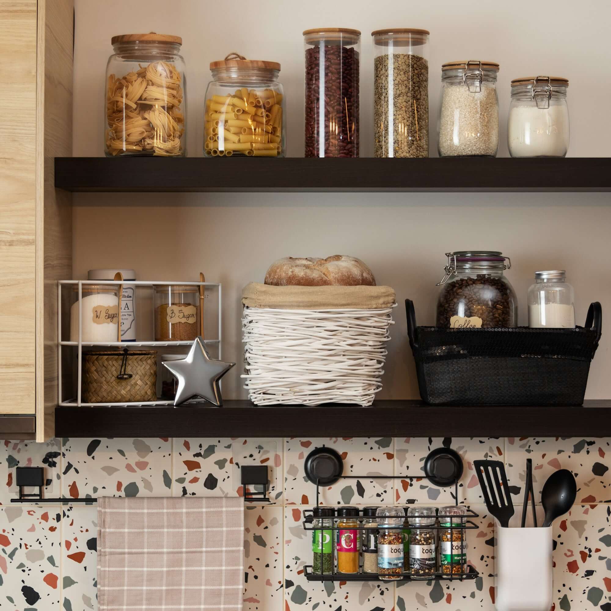 Porte serviettes autoadhésif haute résistance Bestlock Magic noir