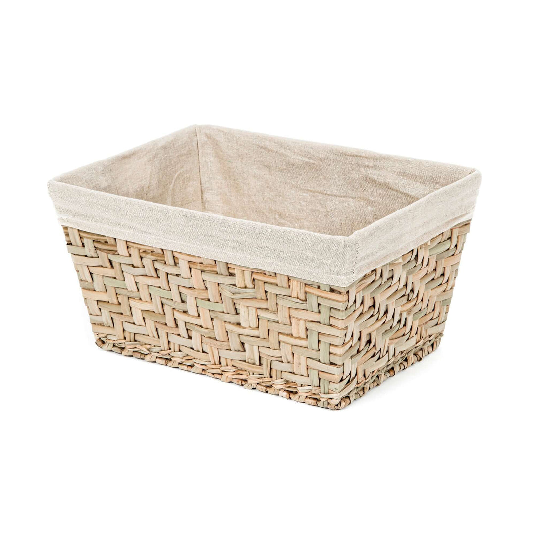 Compactor - Panier de rangement en jonc de mer Taille L, coloris naturel et noir