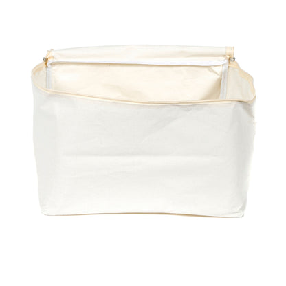 Bolsa de almacenamiento con cremallera flexible blanca