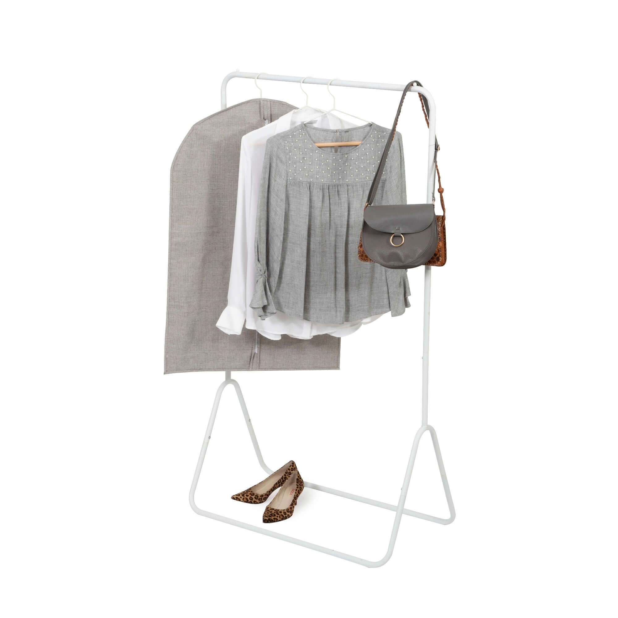 Perchero de metal Fyn blanco