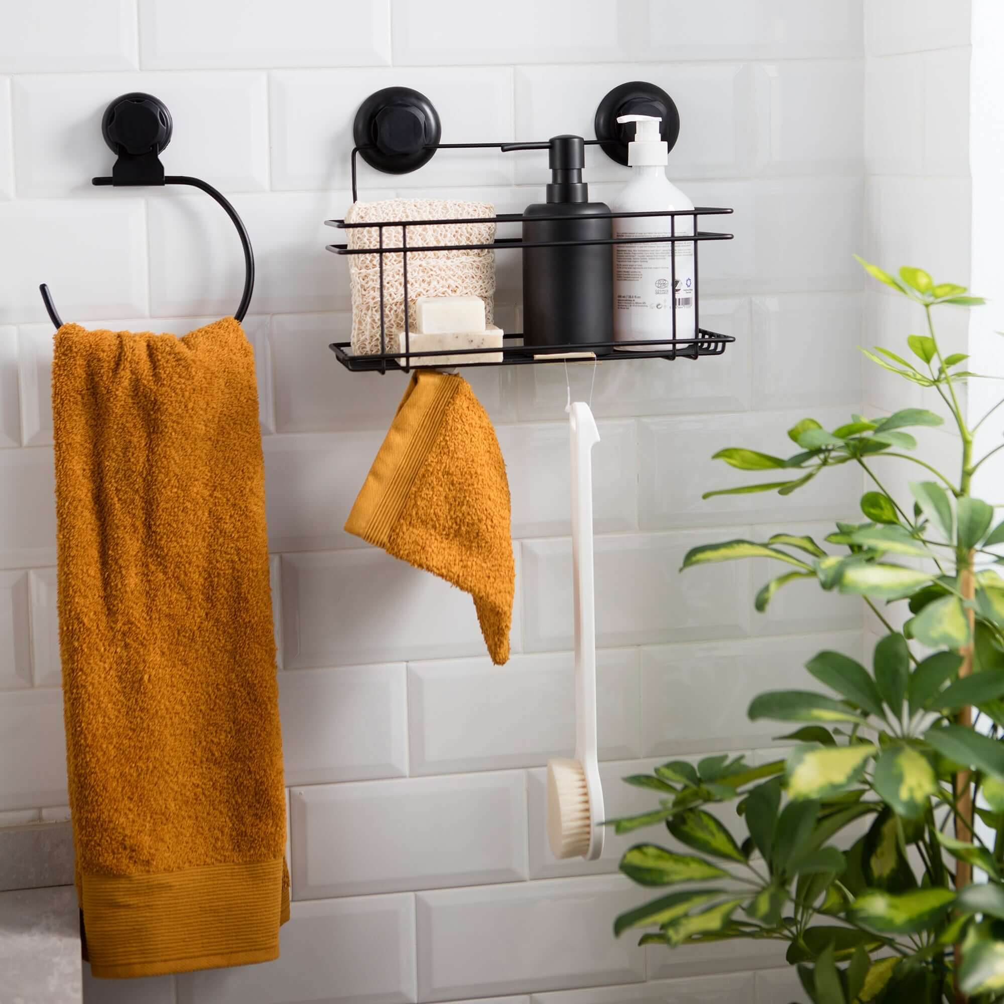 Etagère murale à ventouse Bestlock Black noire