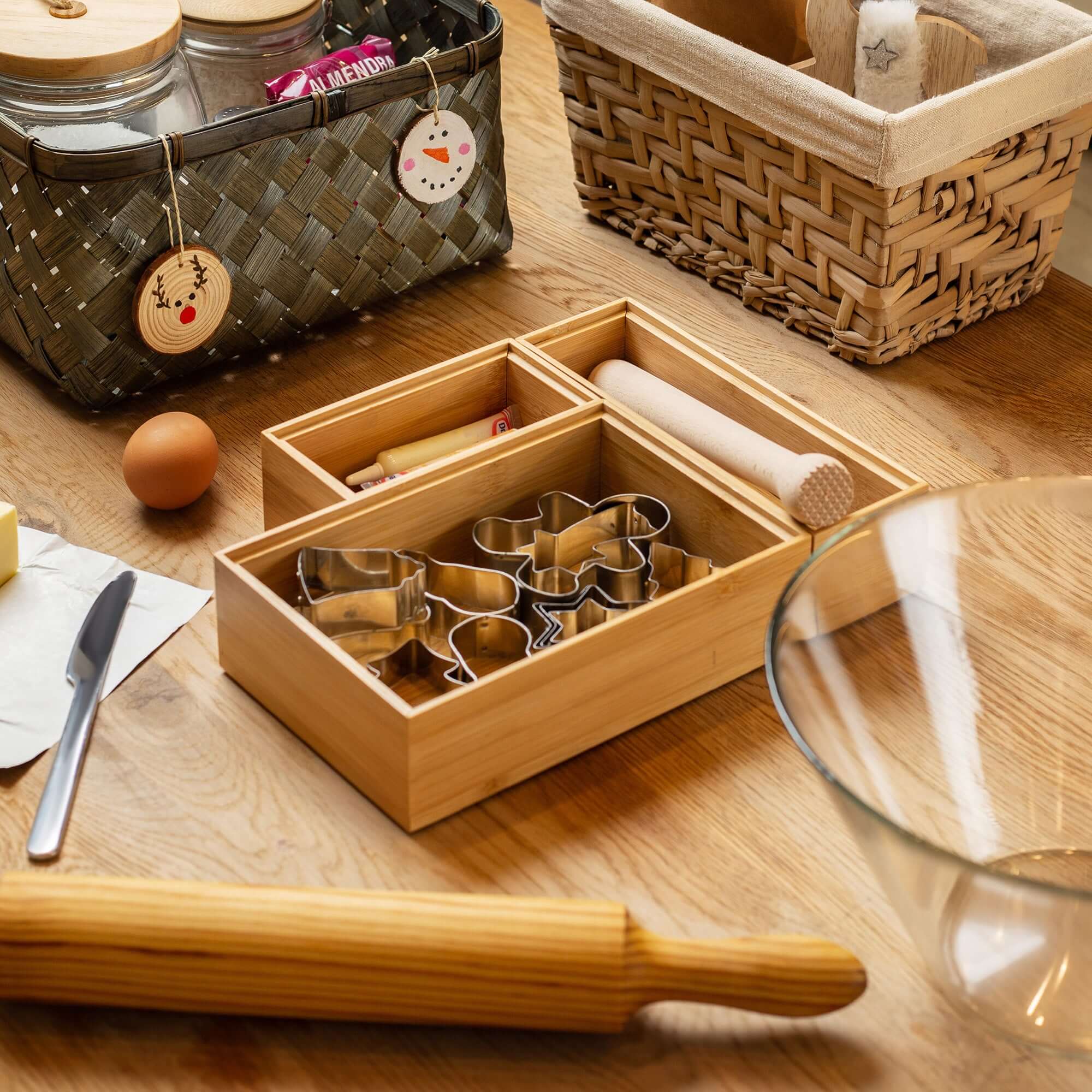 Caja de almacenamiento de bambú Osaka S