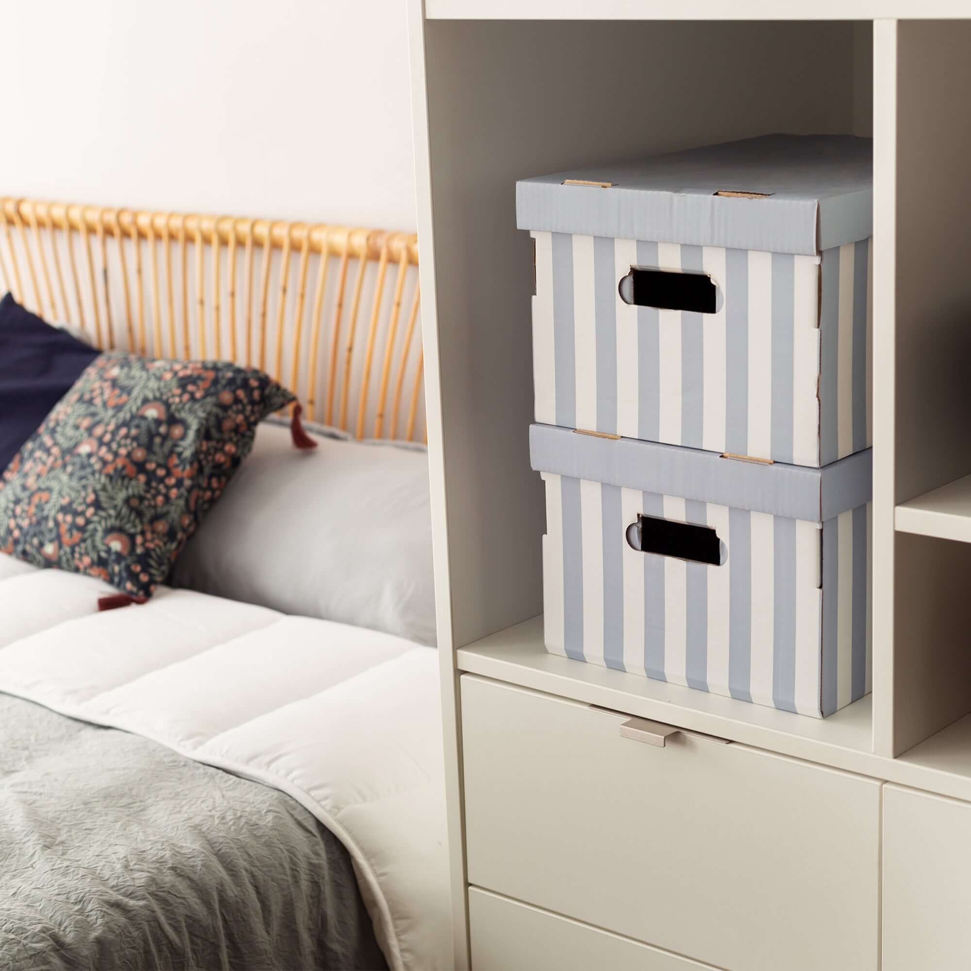 Lot de 2 boîtes de rangement en carton Shirt