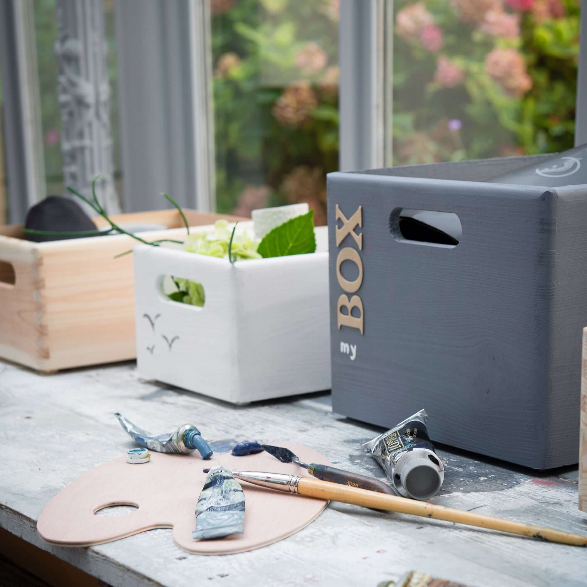 Caisse de rangement en bois Skyr S