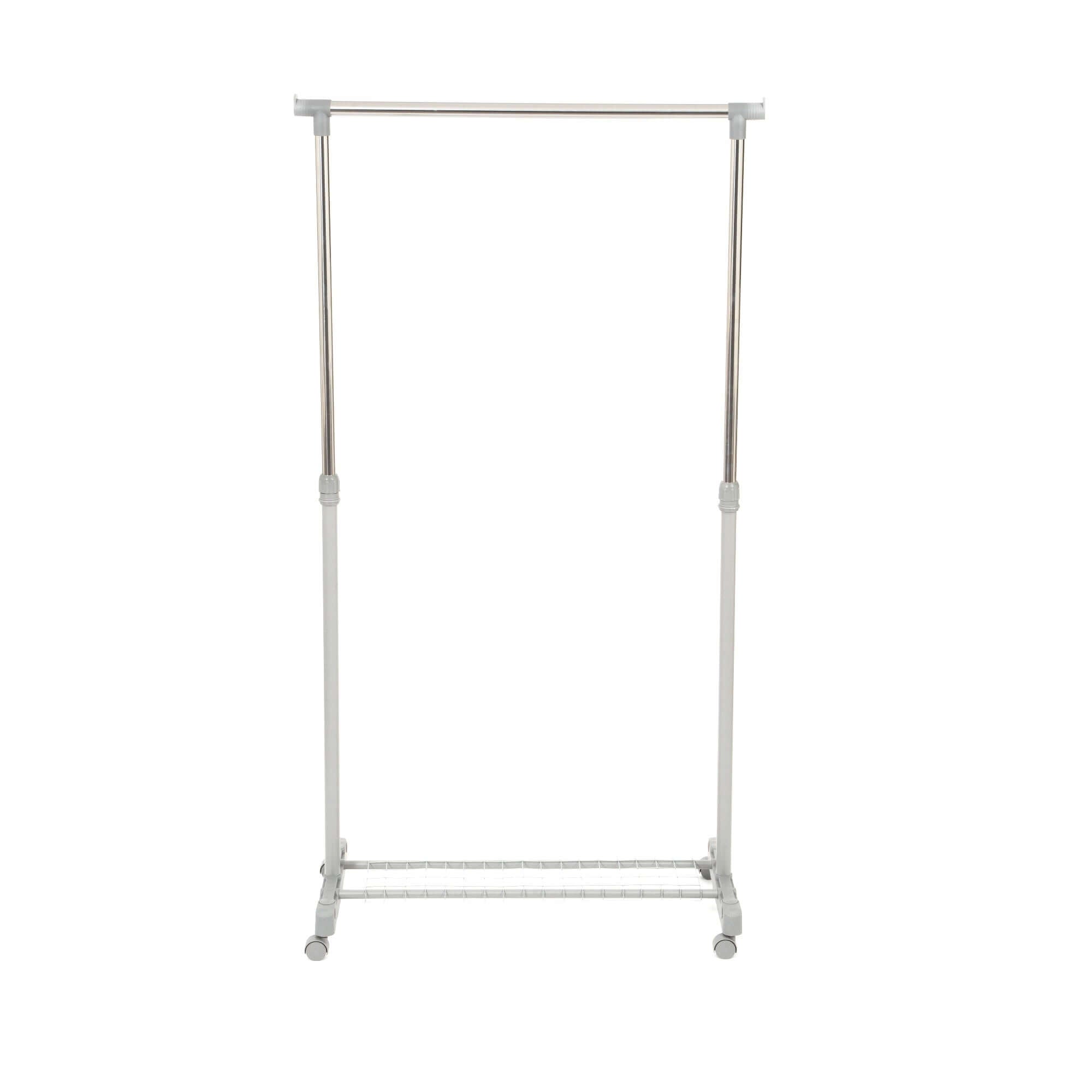 Portant pour vêtements à roulettes en métal Loft gris