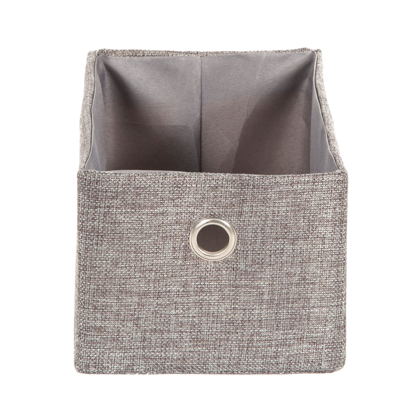 Cesta interior de tela York gris