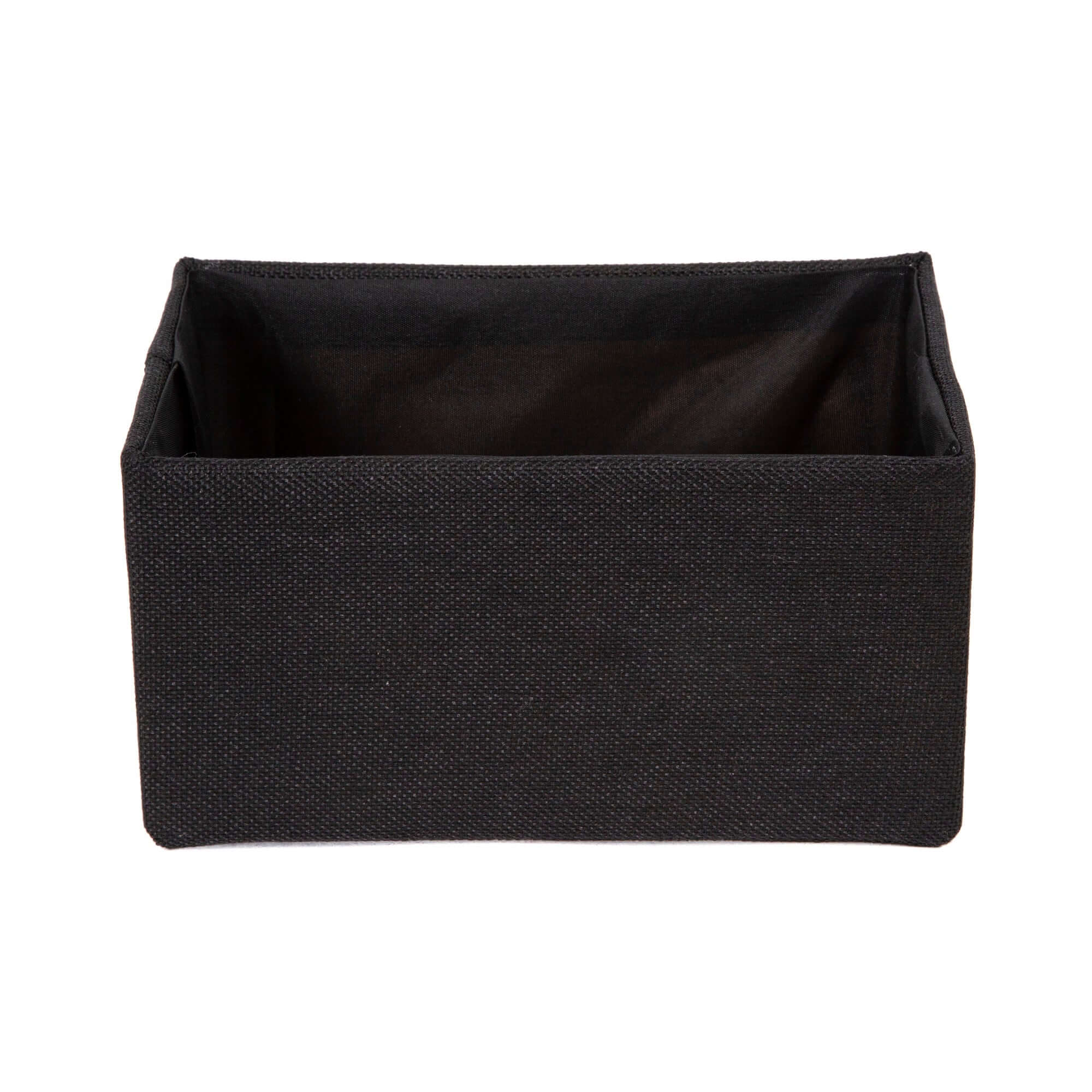 Panier de rangement doublé tissu York noir