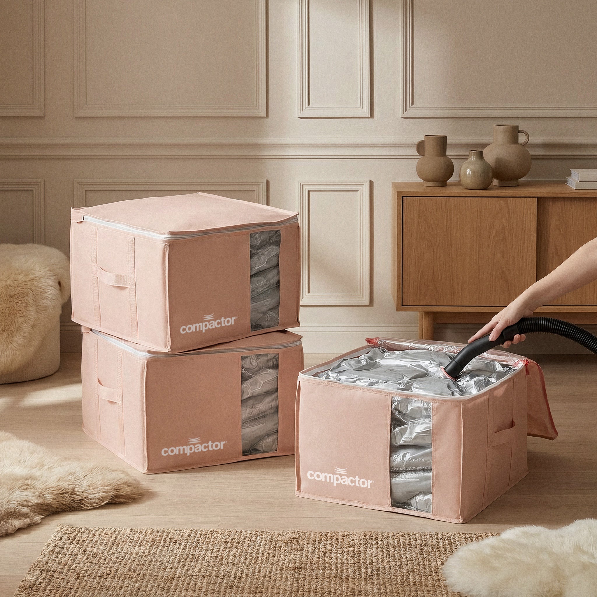 Lot 3 housses rangement sous vide M