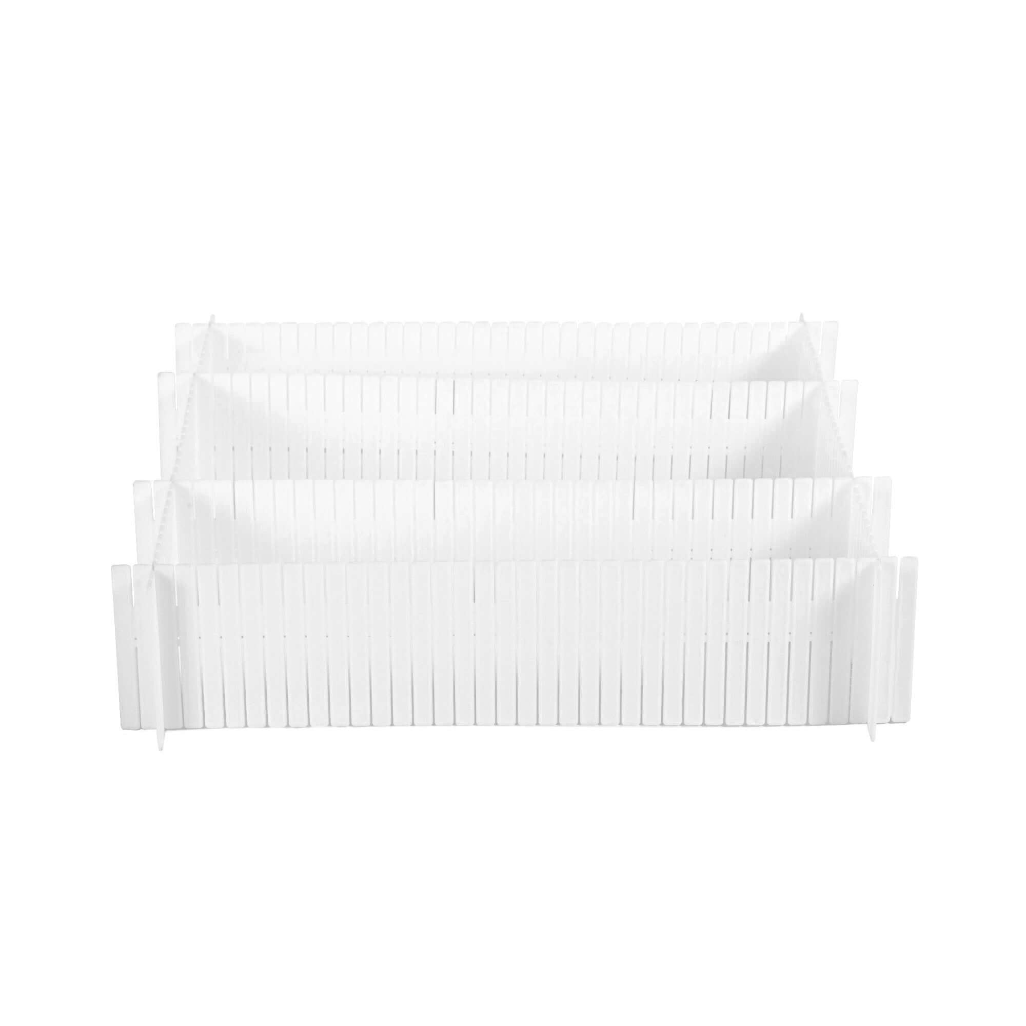 Lot de 12 plaques ajustables pour organiser les tiroirs Free blanches