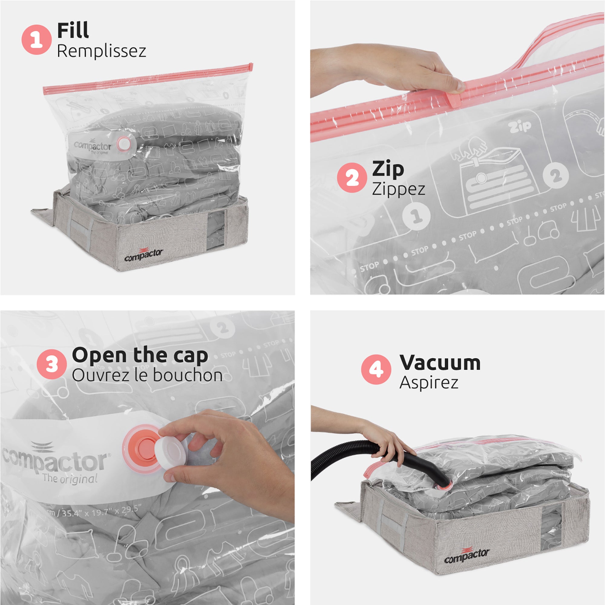 Housse de rangement sous vide Oxford