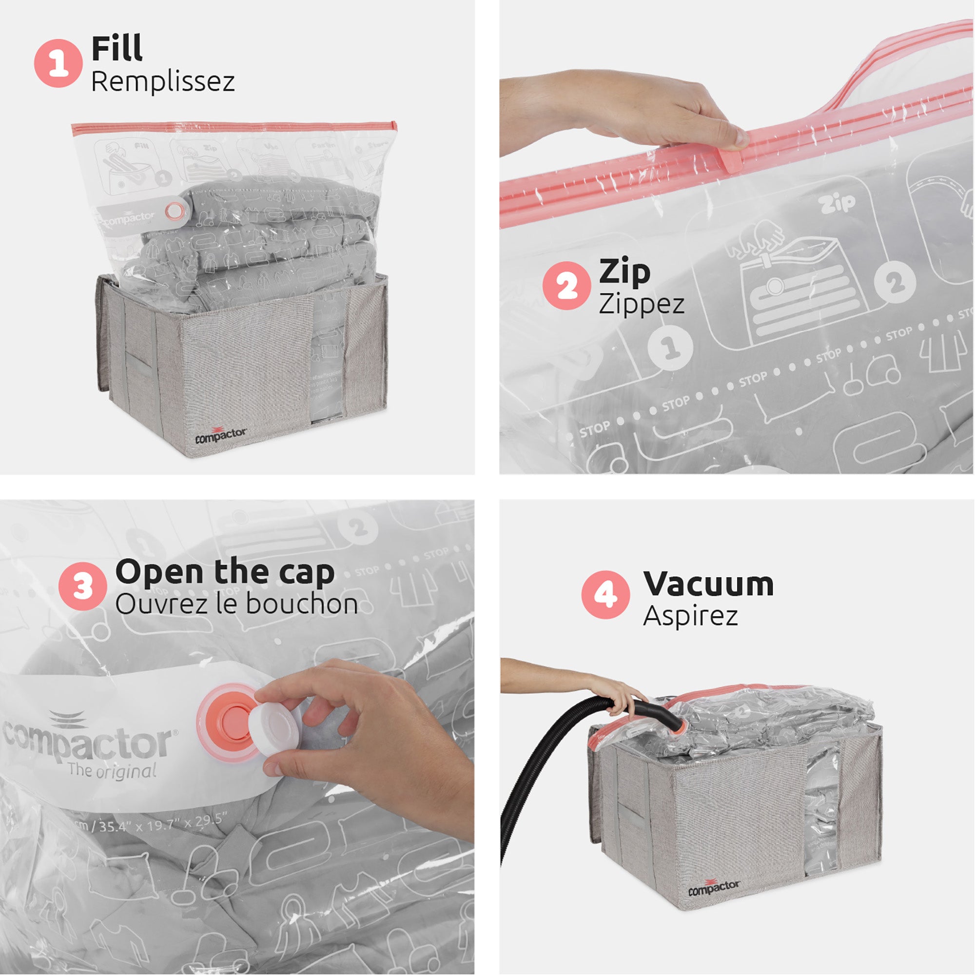 Housse de rangement sous vide Oxford