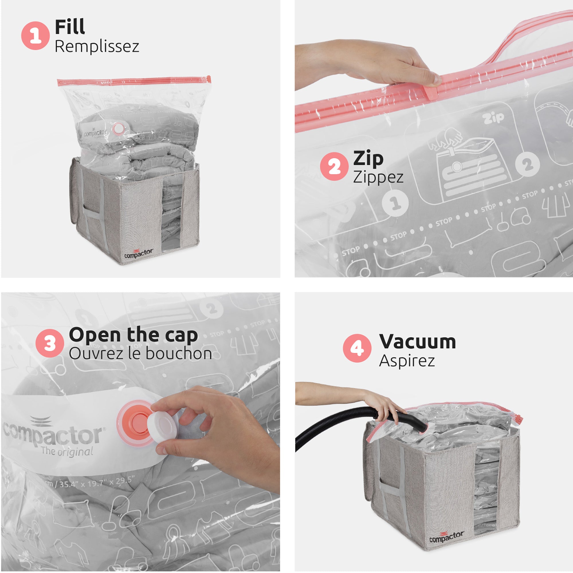 Housse de rangement sous vide Oxford