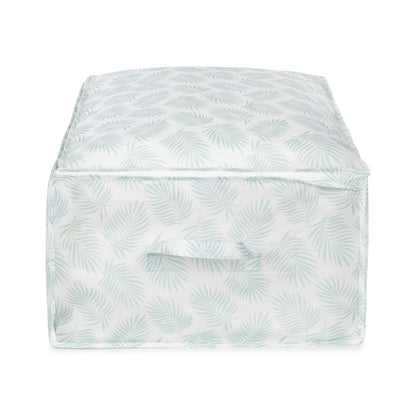 Housse de rangement pour couette Palma blanche et verte