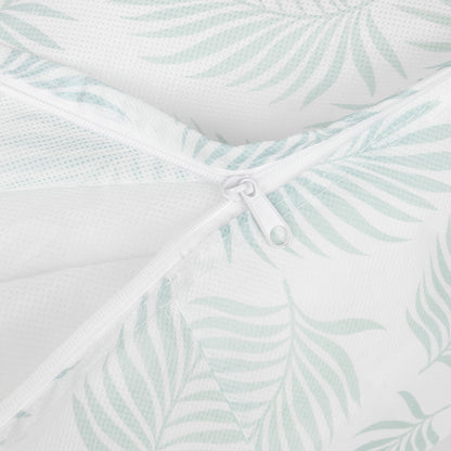 Housse de rangement zippée Palma blanche et verte