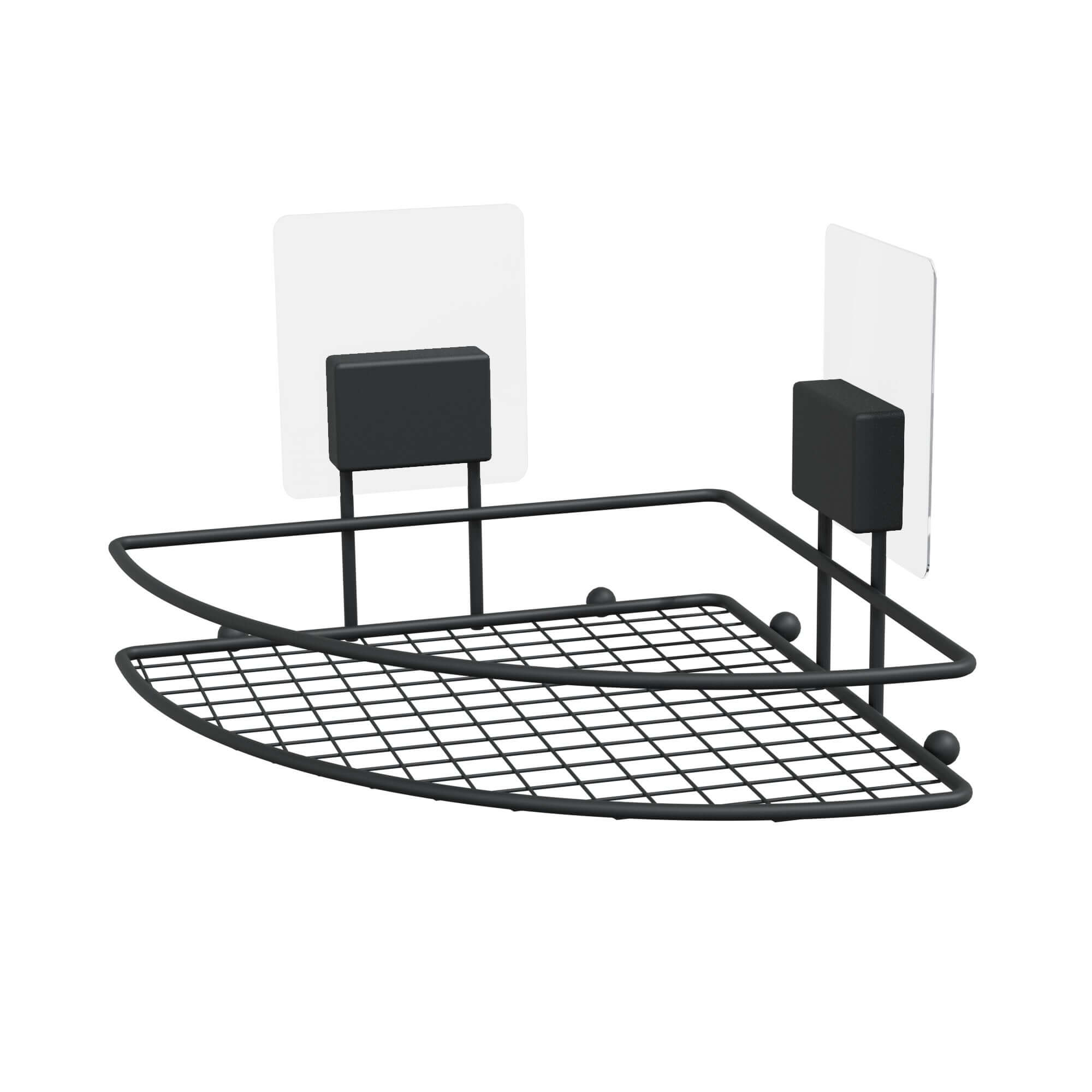 Etagère d'angle murale autoadhésive haute résistance Bestlock Magic noire