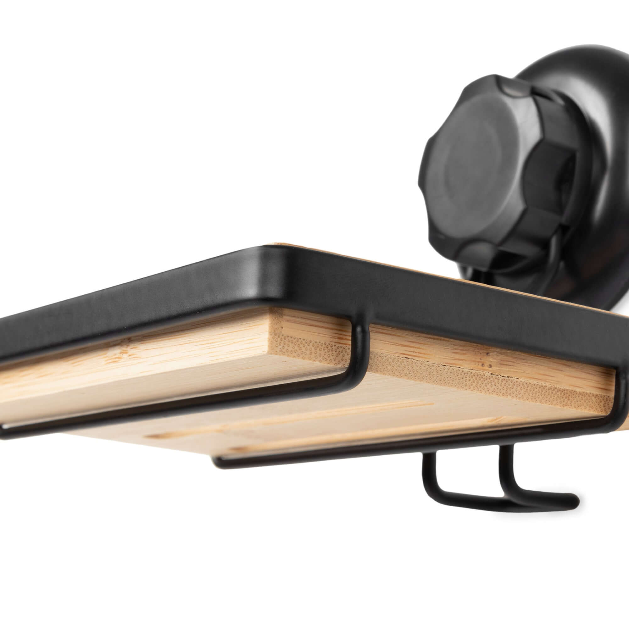 Porte savon mural en bambou à ventouse Bestlock Spa noir