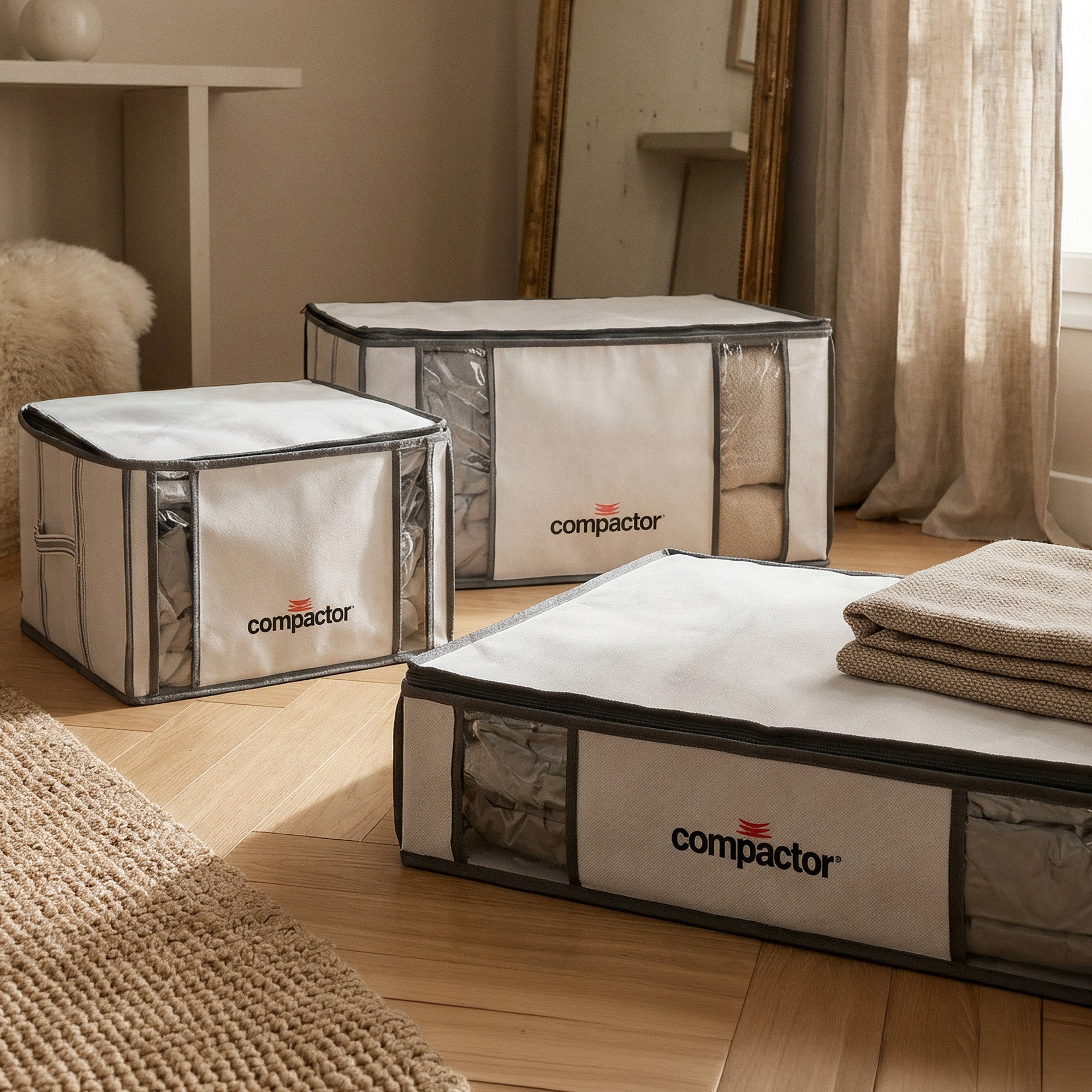 Lote de 3 bolsas de almacenamiento al vacío M-L-XXL