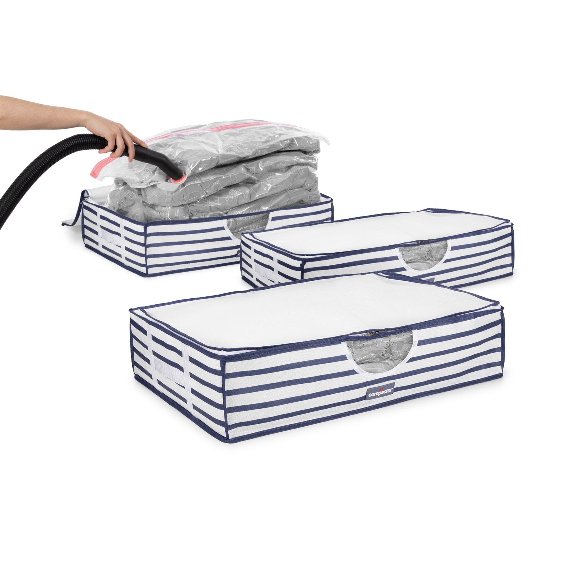 Lot 3 housses rangement sous vide L