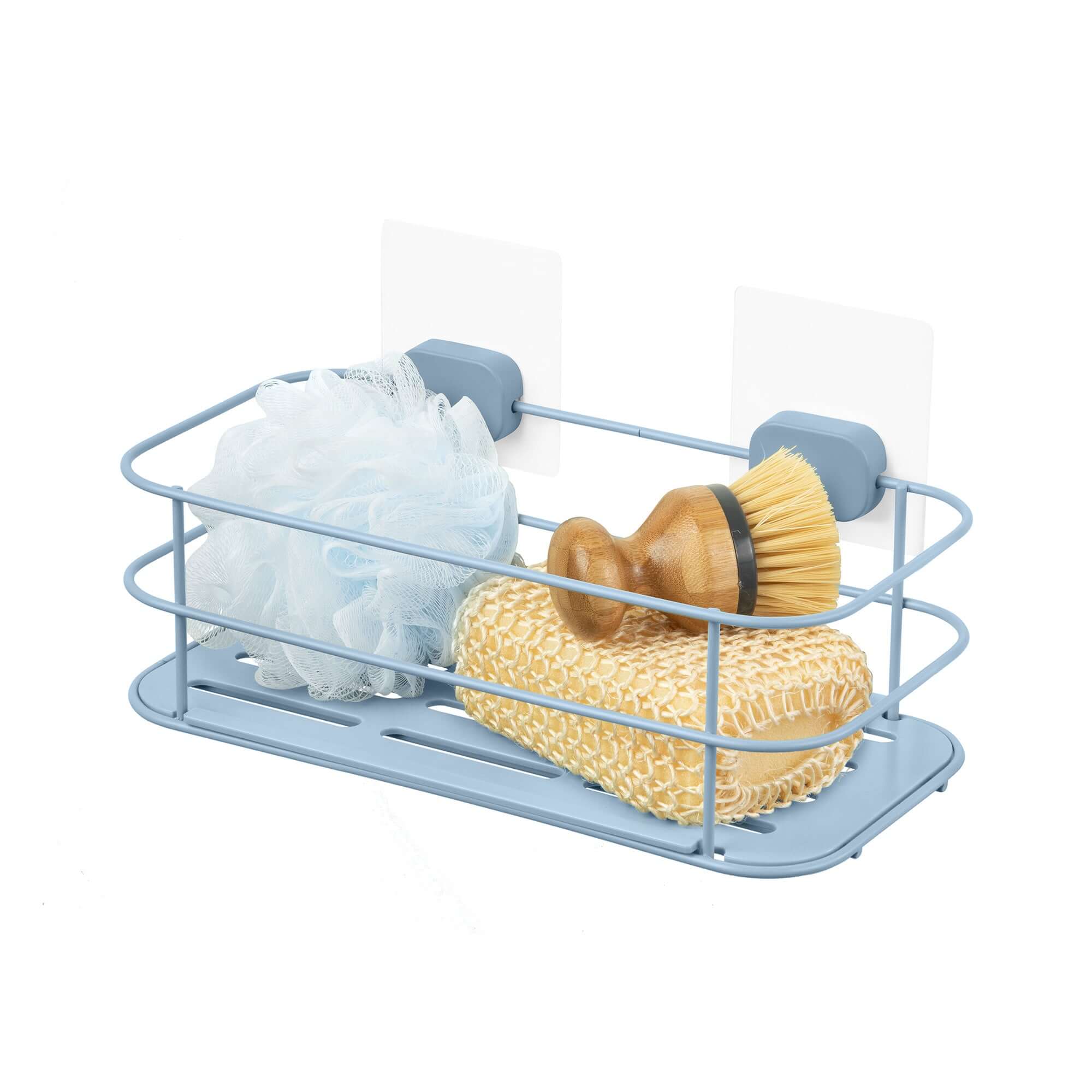 Estantería de pared autoadhesiva de alta resistencia azul Grenå