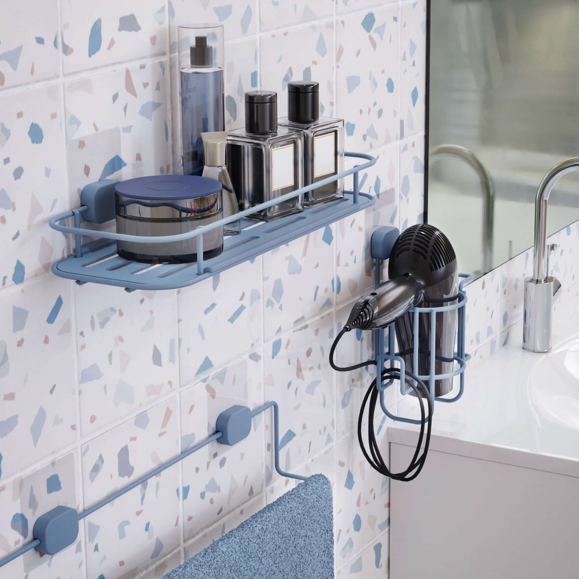 Porte sèche cheveux adhésif sans perçage Grenå