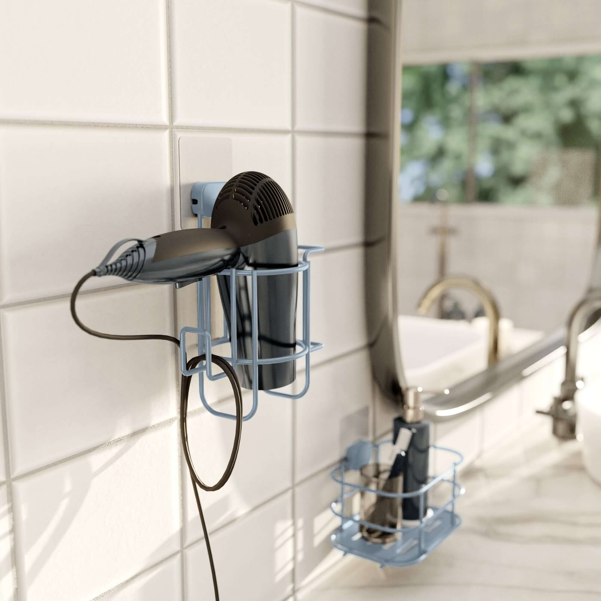 Porte sèche cheveux adhésif sans perçage Grenå