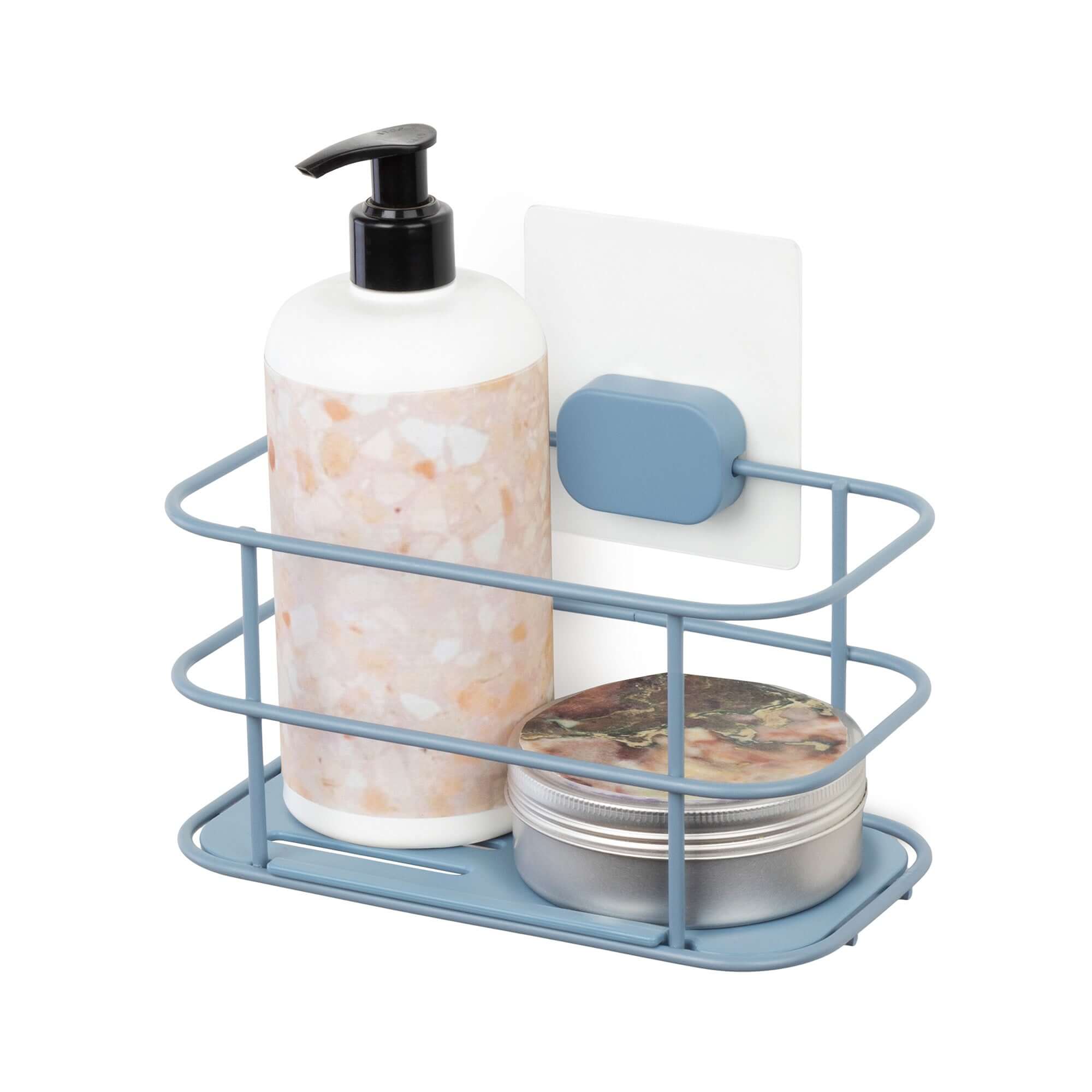 Cesta de almacenamiento de pared autoadhesiva de alta resistencia azul Grenå