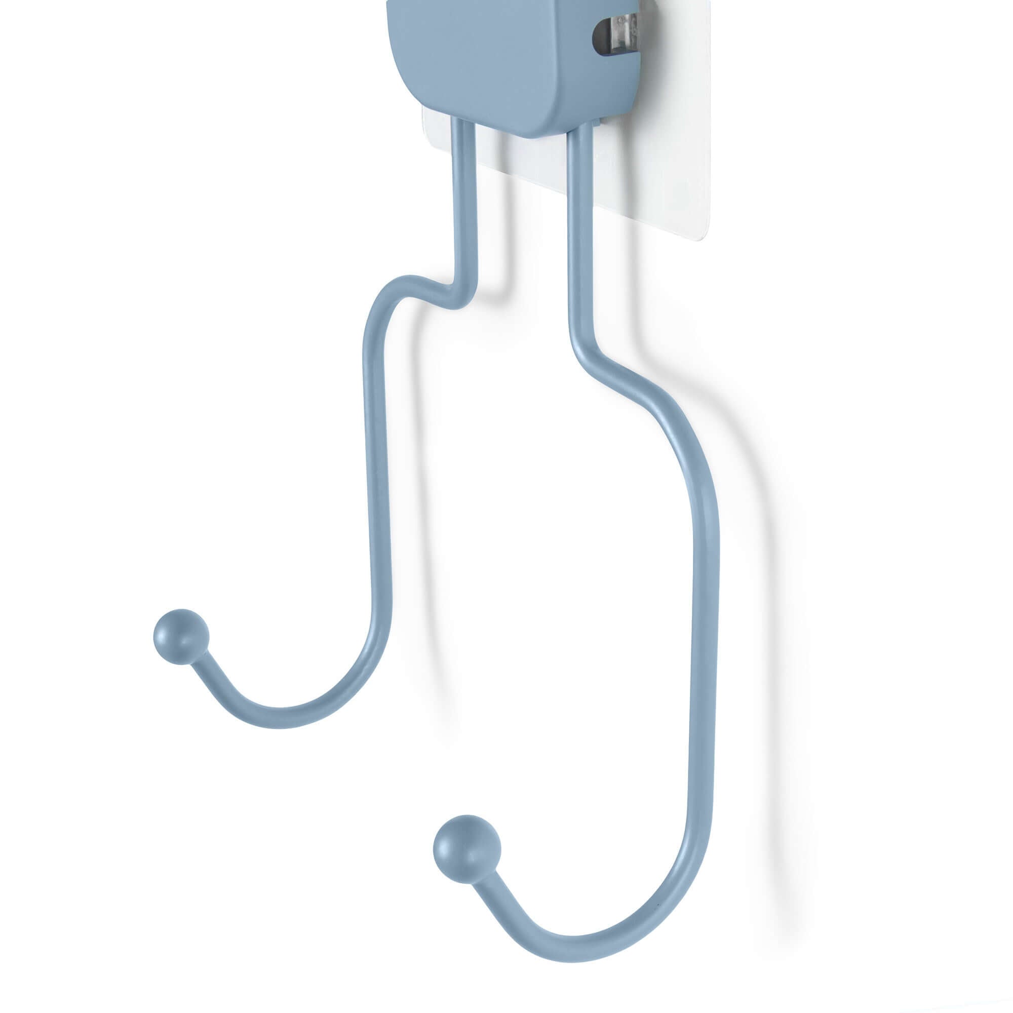 Gancho doble autoadhesivo de alta resistencia azul Grenå