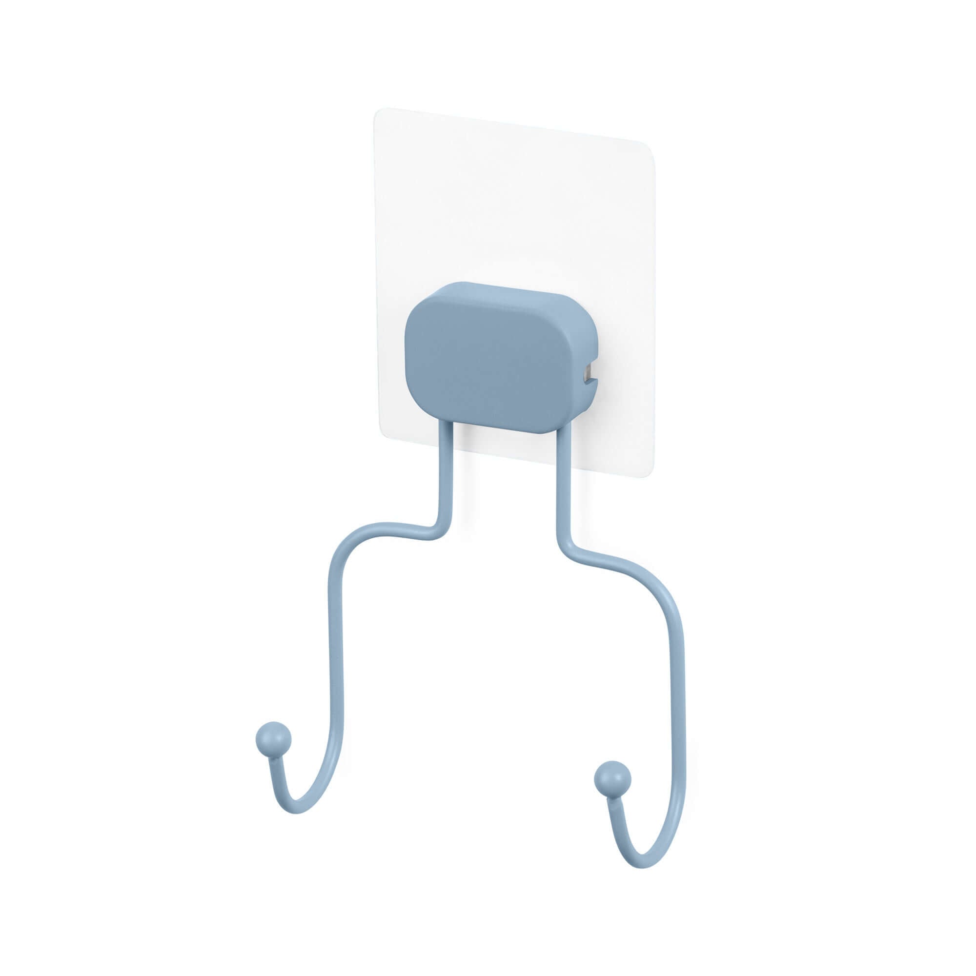 Gancho doble autoadhesivo de alta resistencia azul Grenå