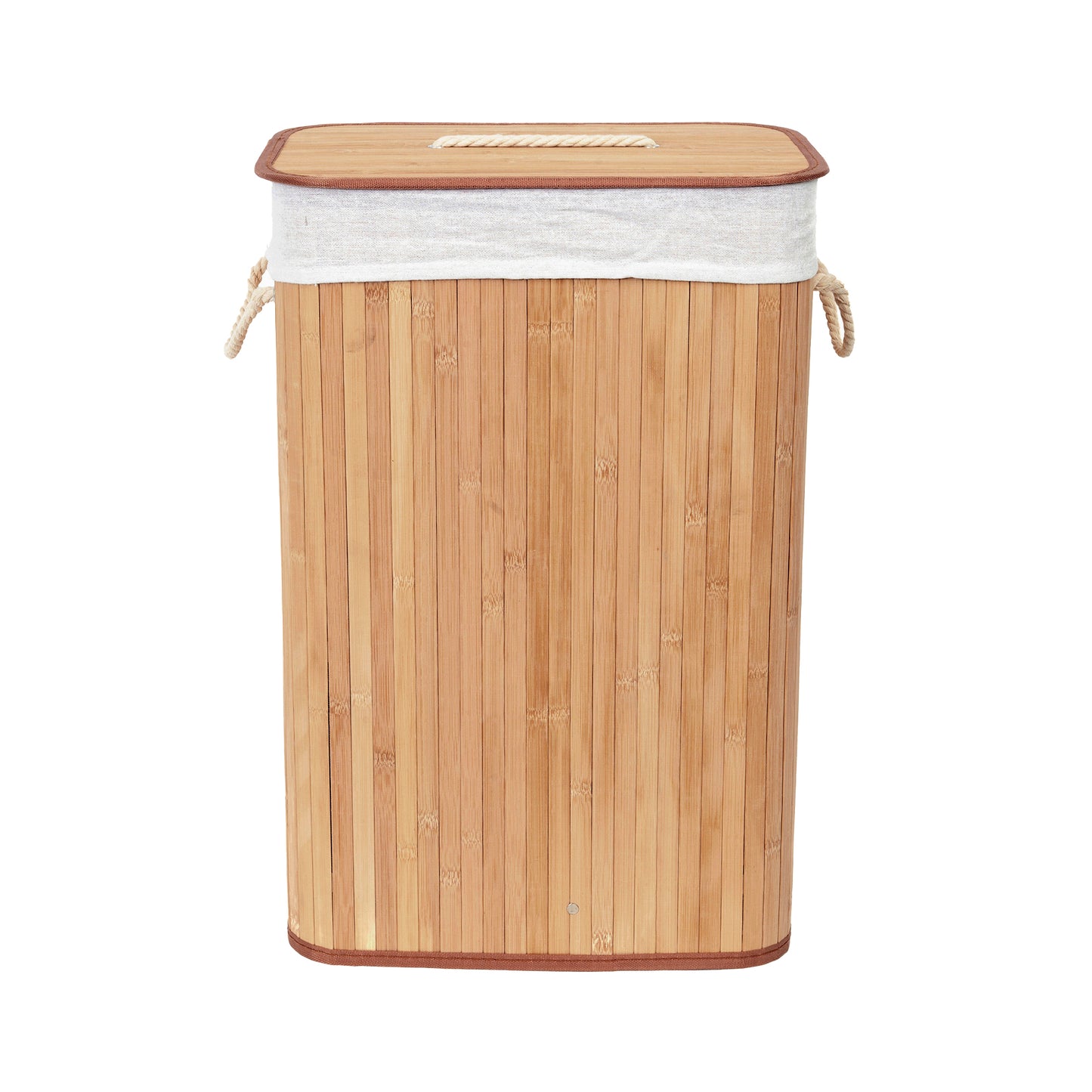 Set de 1 cesto para la ropa sucia + 2 cestos de almacenaje de bambú con tejido natural Ross