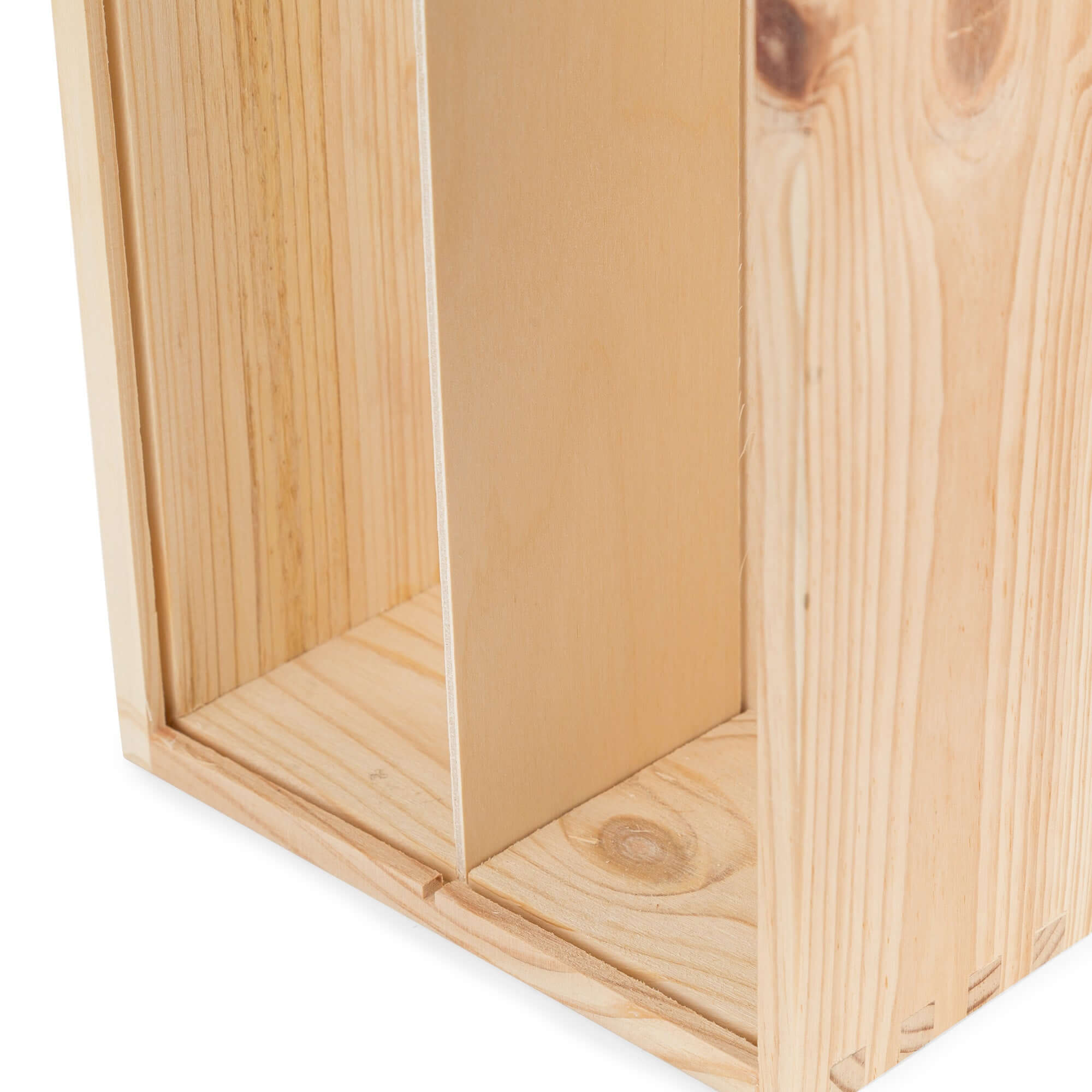 Boite en pin naturel pour 2 bouteilles de vin Muscat
