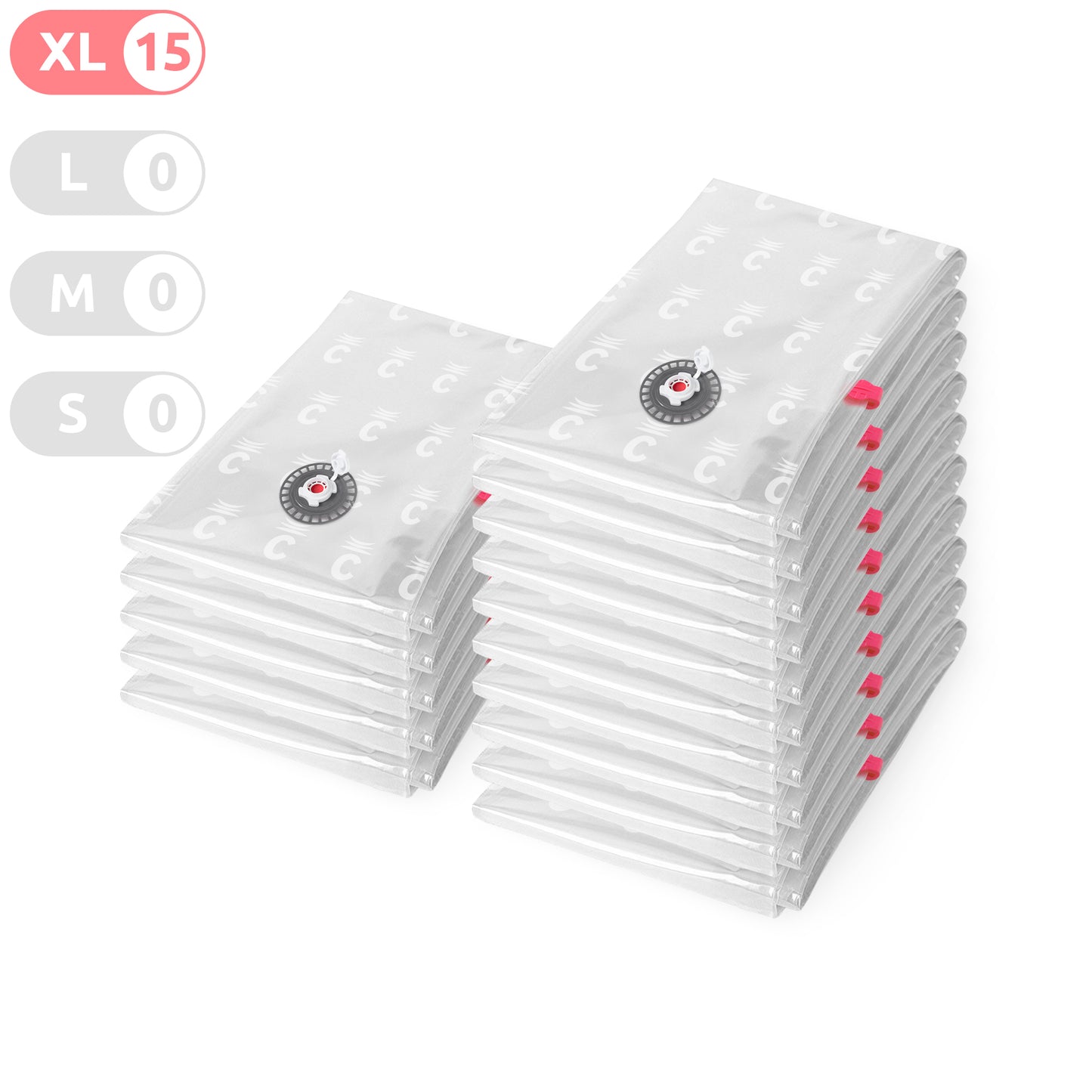 Compactor Lot de 15 sacs de rangement sous vide Aspispace XL transparents