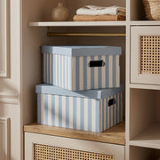 Set 2 scatole in cartone righe Shirt