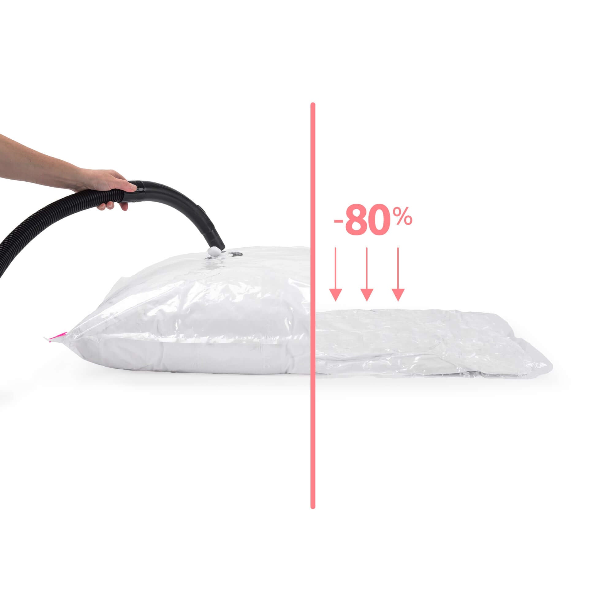 Compactor pack de 24 bolsas de almacenamiento al vacío Aspispace XL transparentes