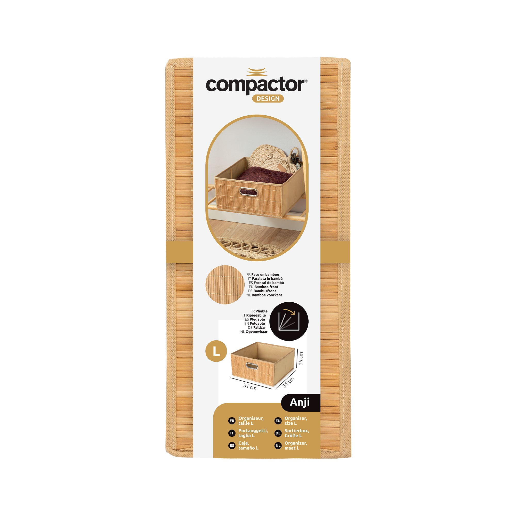 Panier de rangement en bambou Anji
