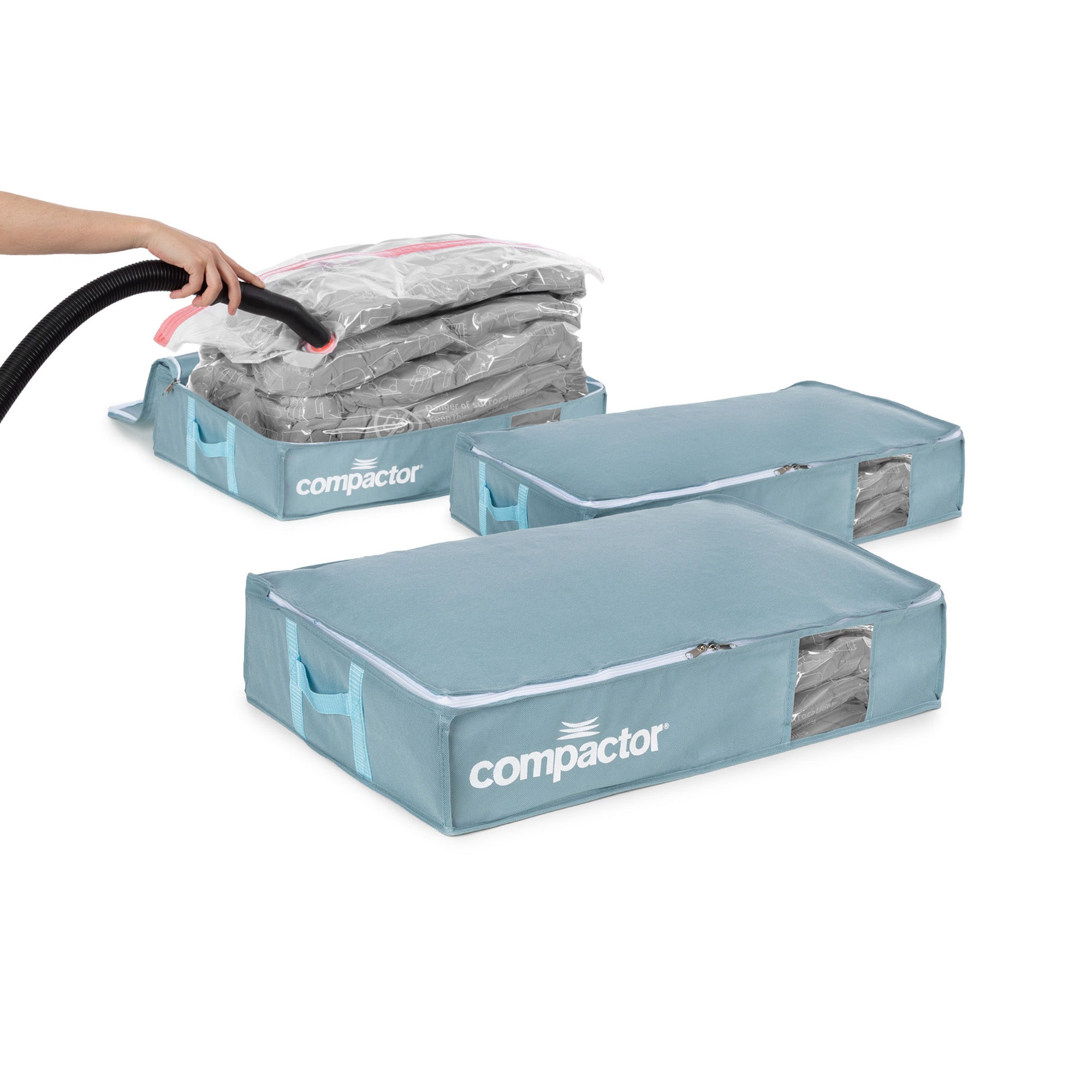 Lot 3 housses rangement sous vide L